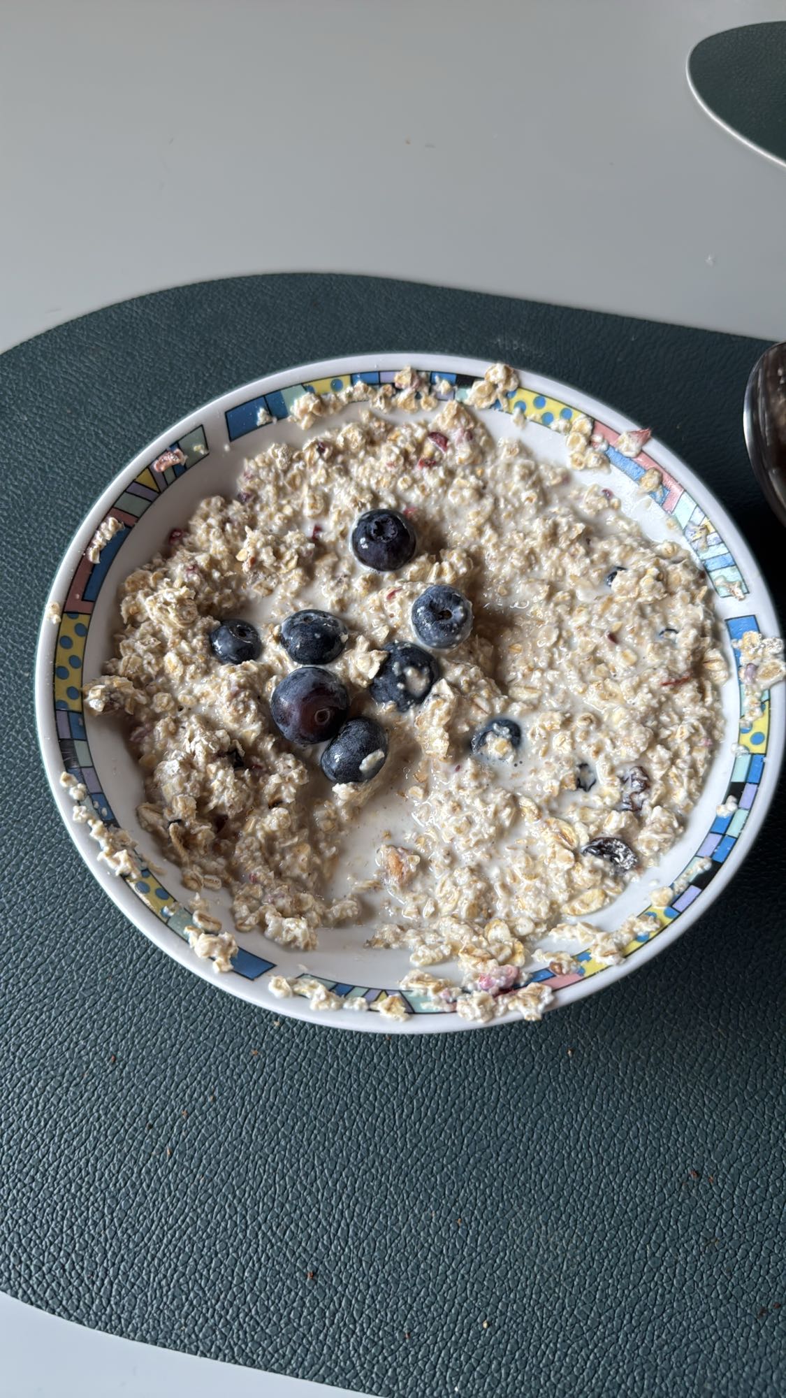 Havermout met bosbessen