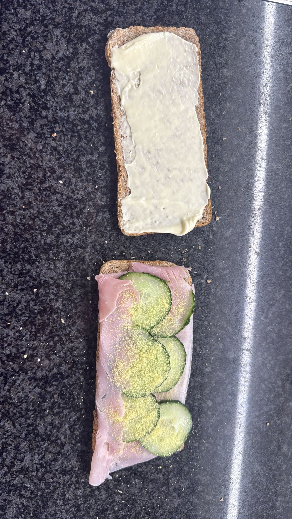 ham komkommer boterham