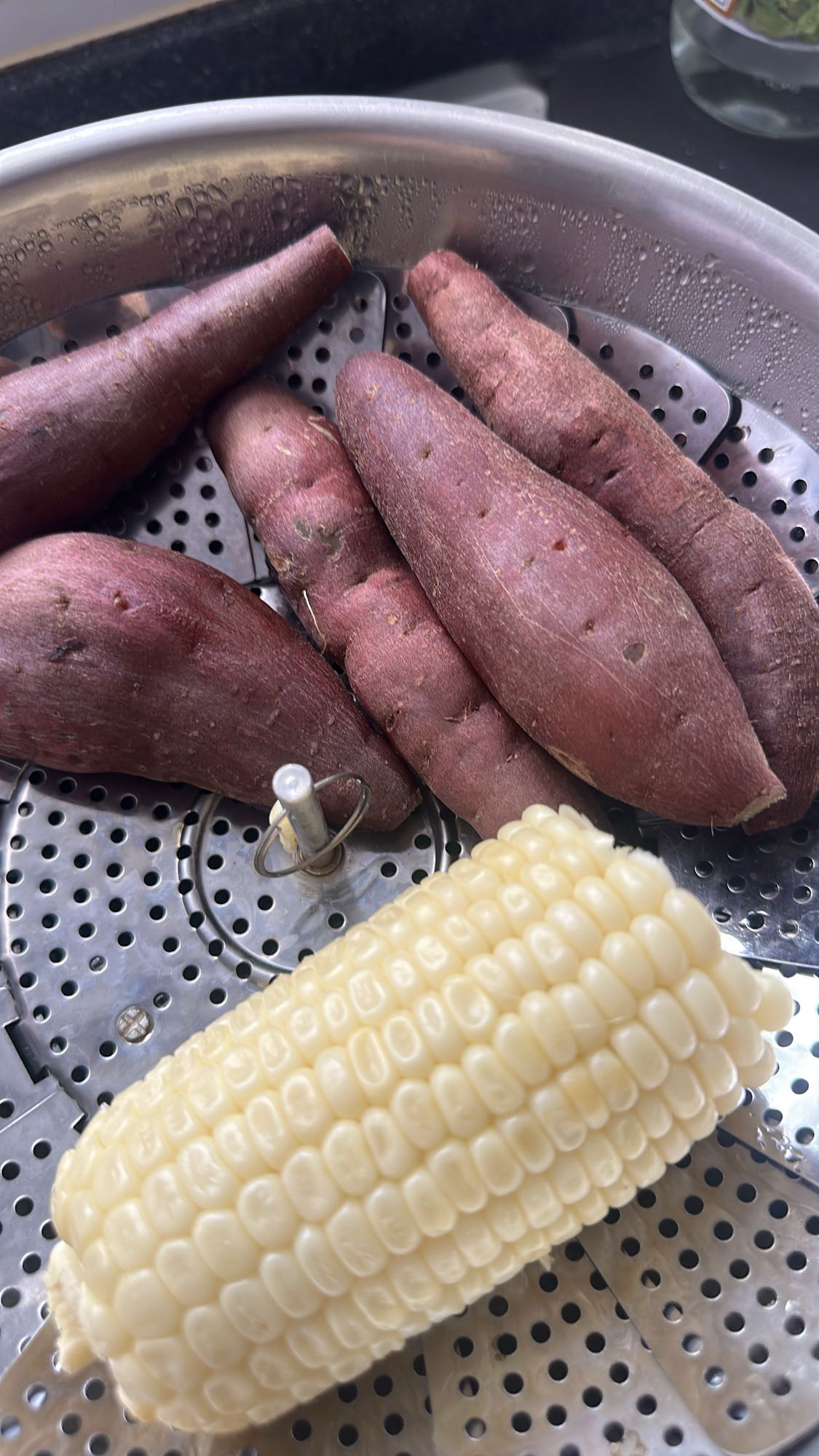 Steamed Sweet Potato & Corn