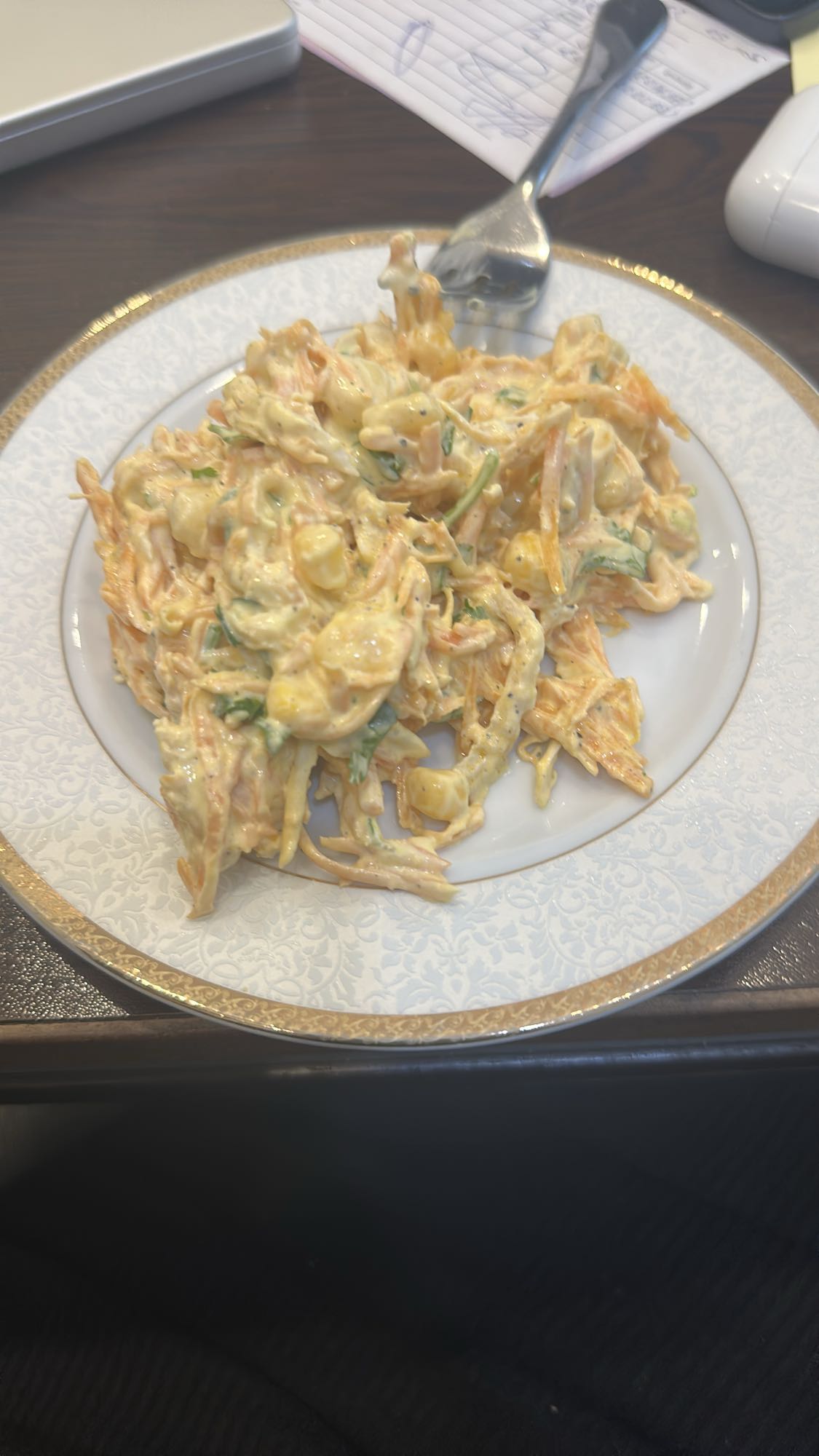 creamy carrot corn salad