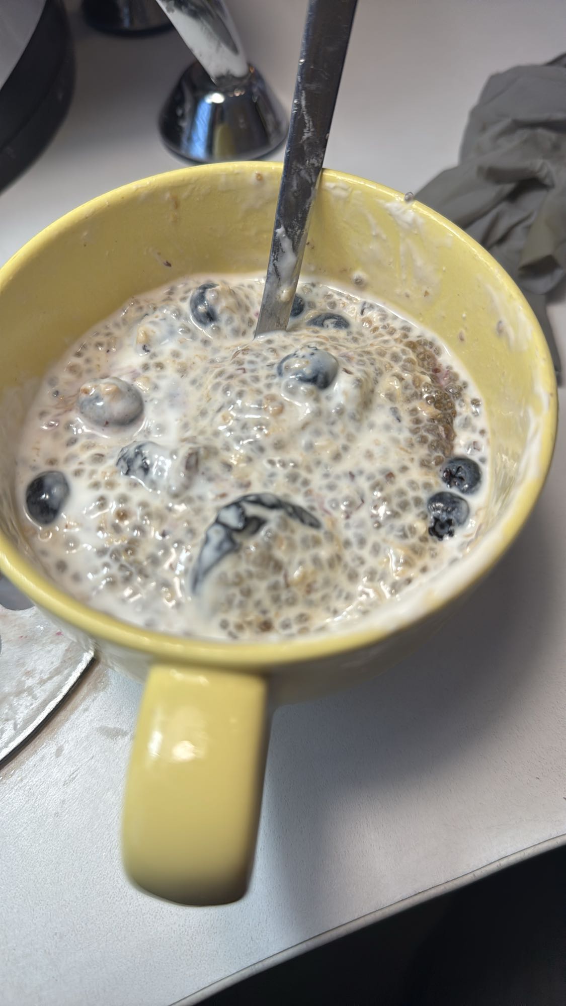 Budincă chia cu afine