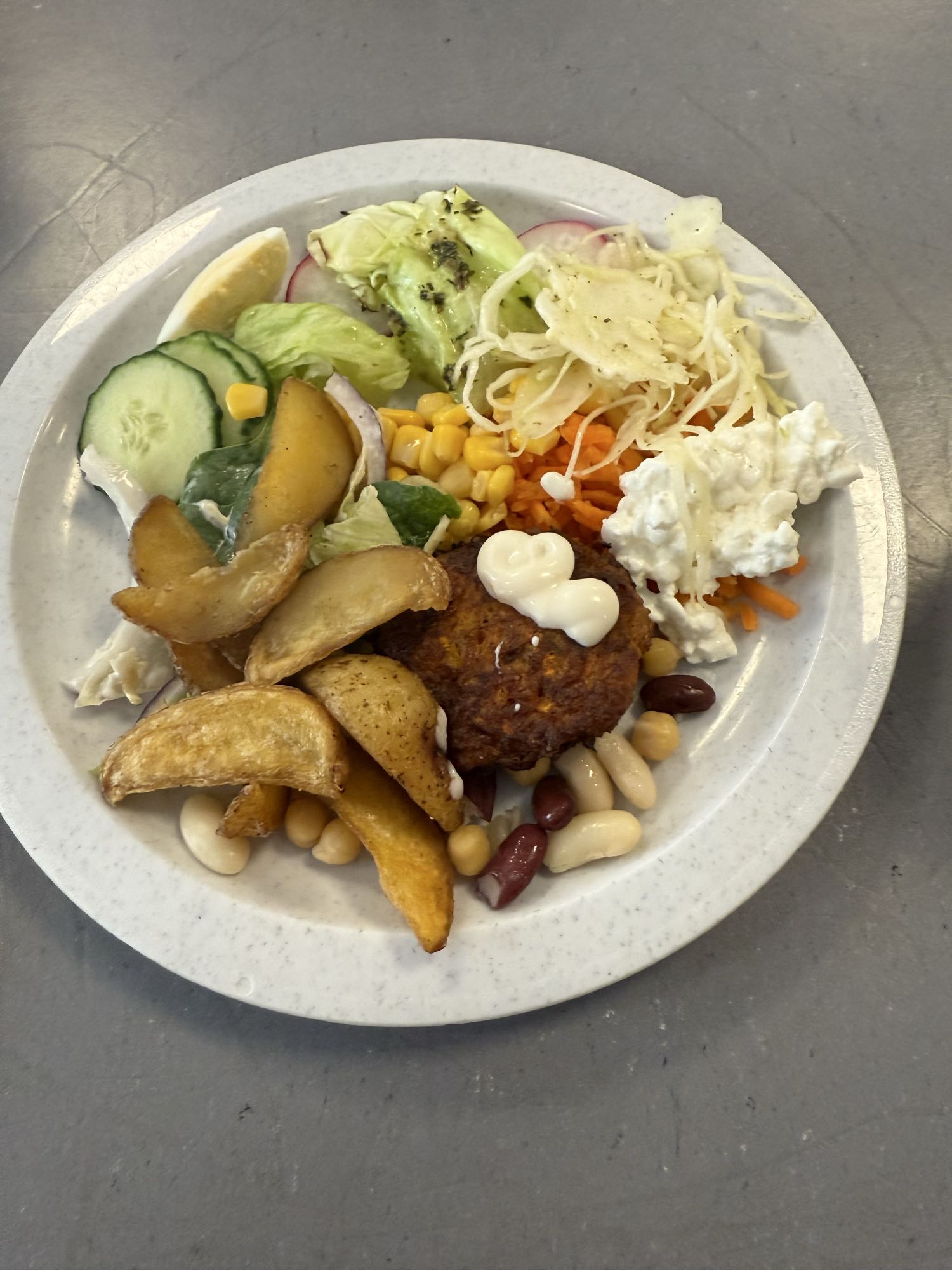 Falafel tallrik med sallad