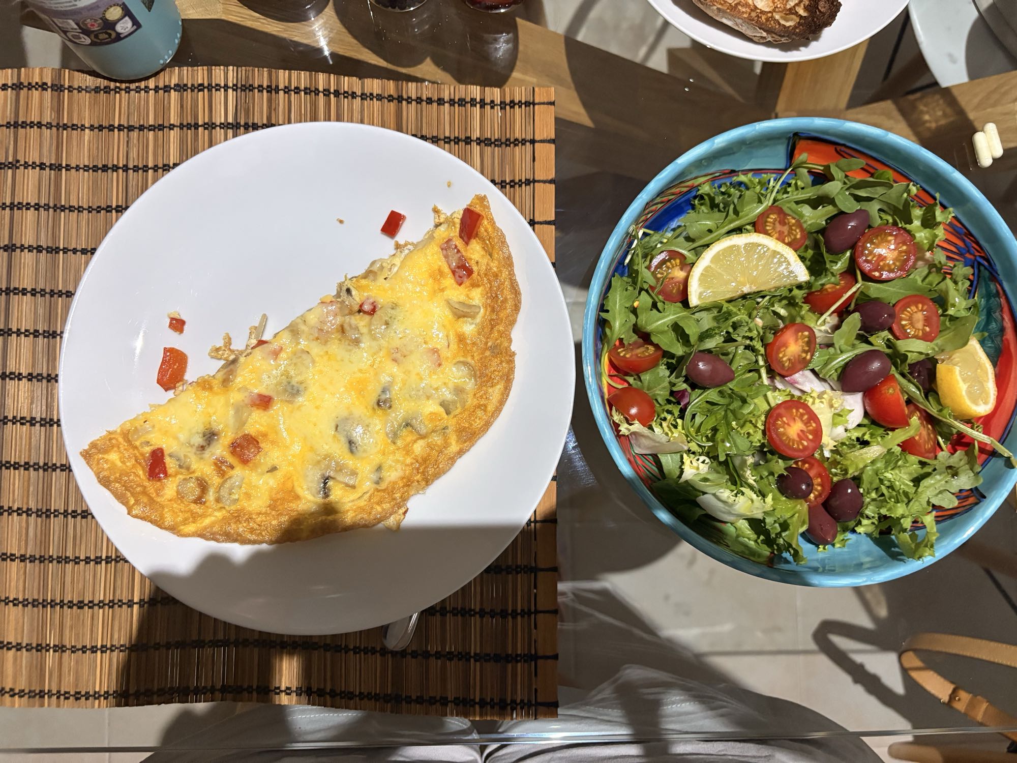 Omelette and Salad Plate