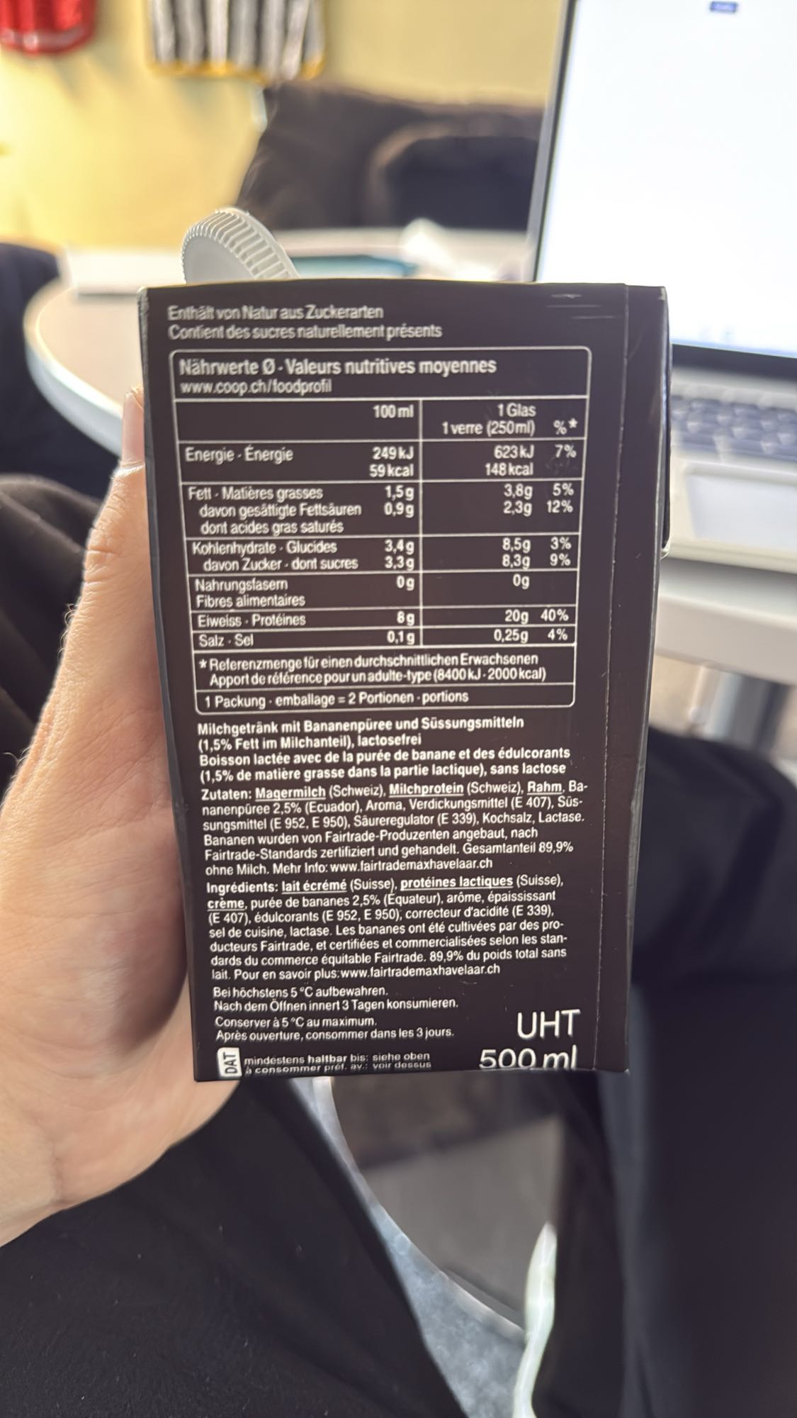 Bananenmilchgetränk