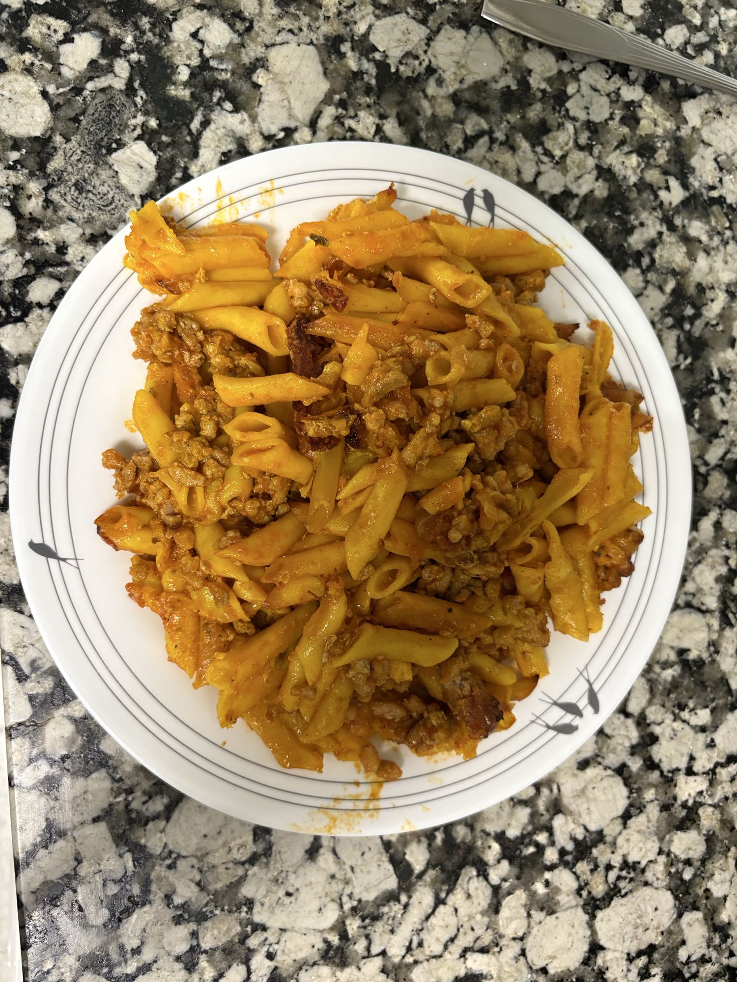 Pasta con carne molida