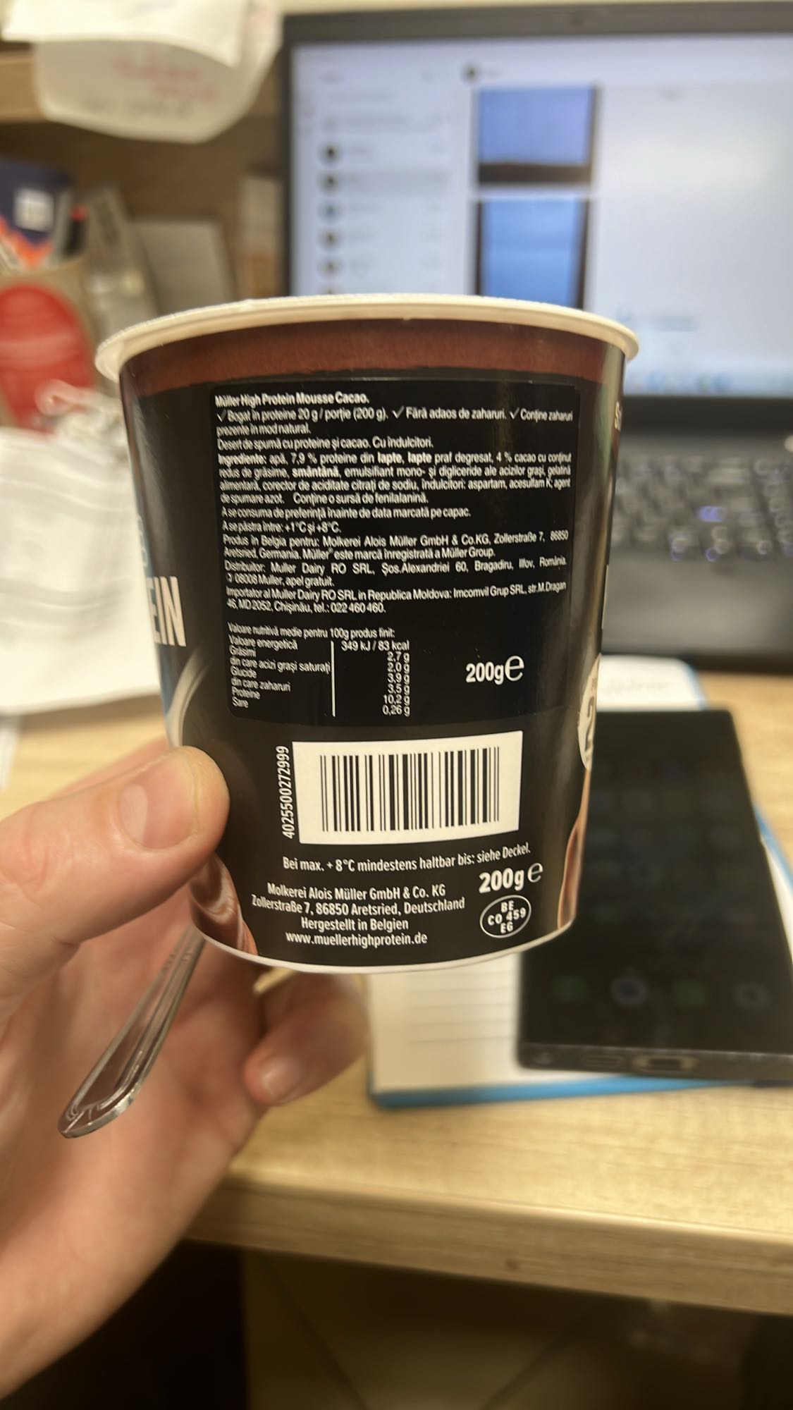 Mousse proteic cacao