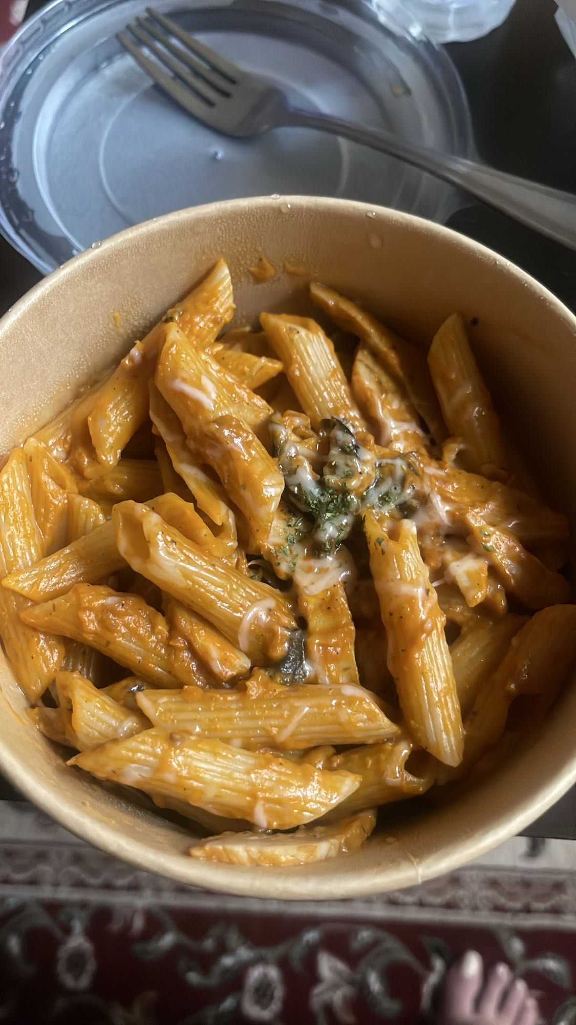 Creamy tomato penne pasta