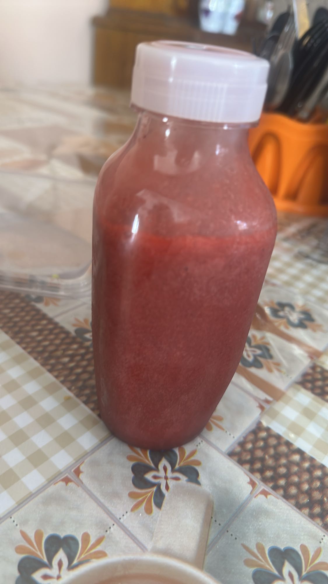 jugo de fresa natural