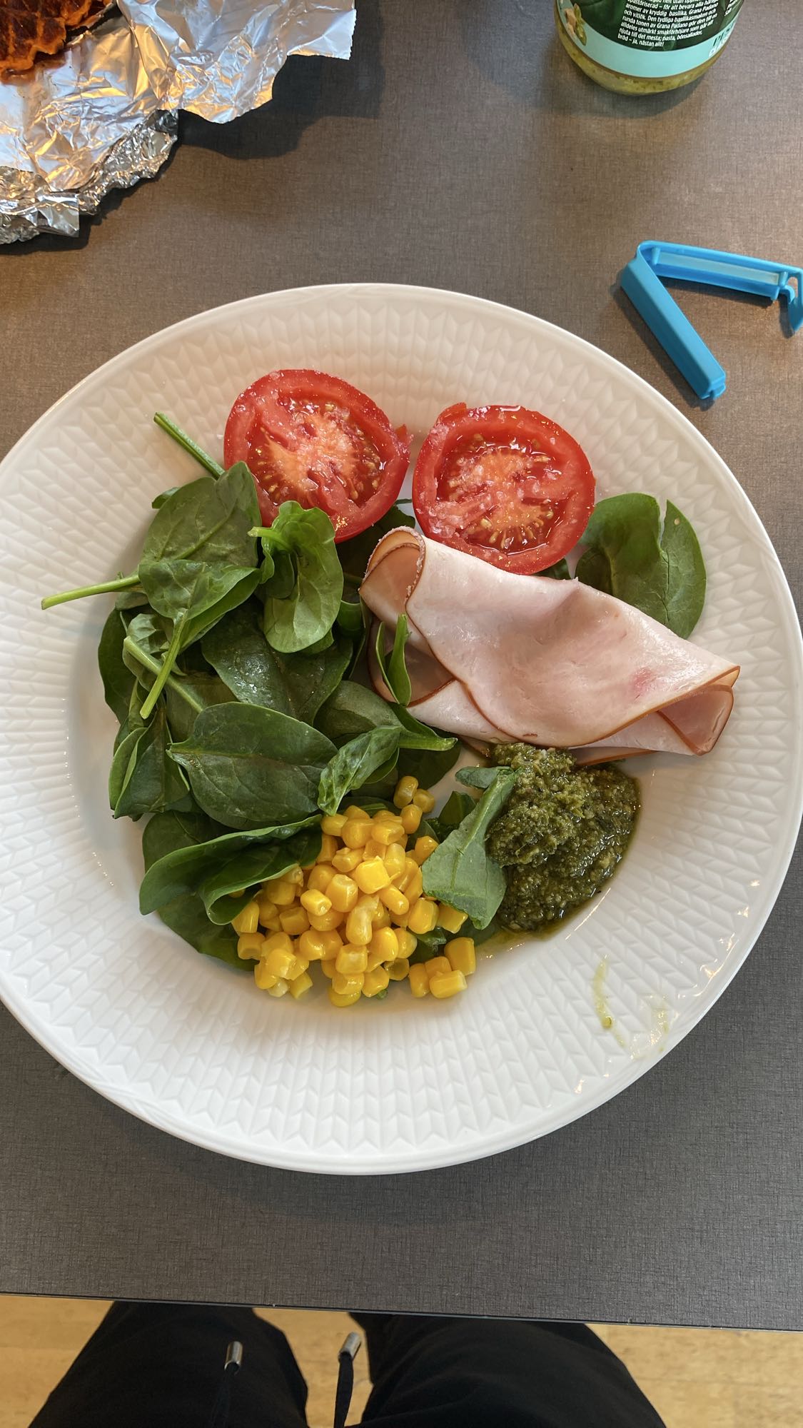 Spenat & kalkon tallrik