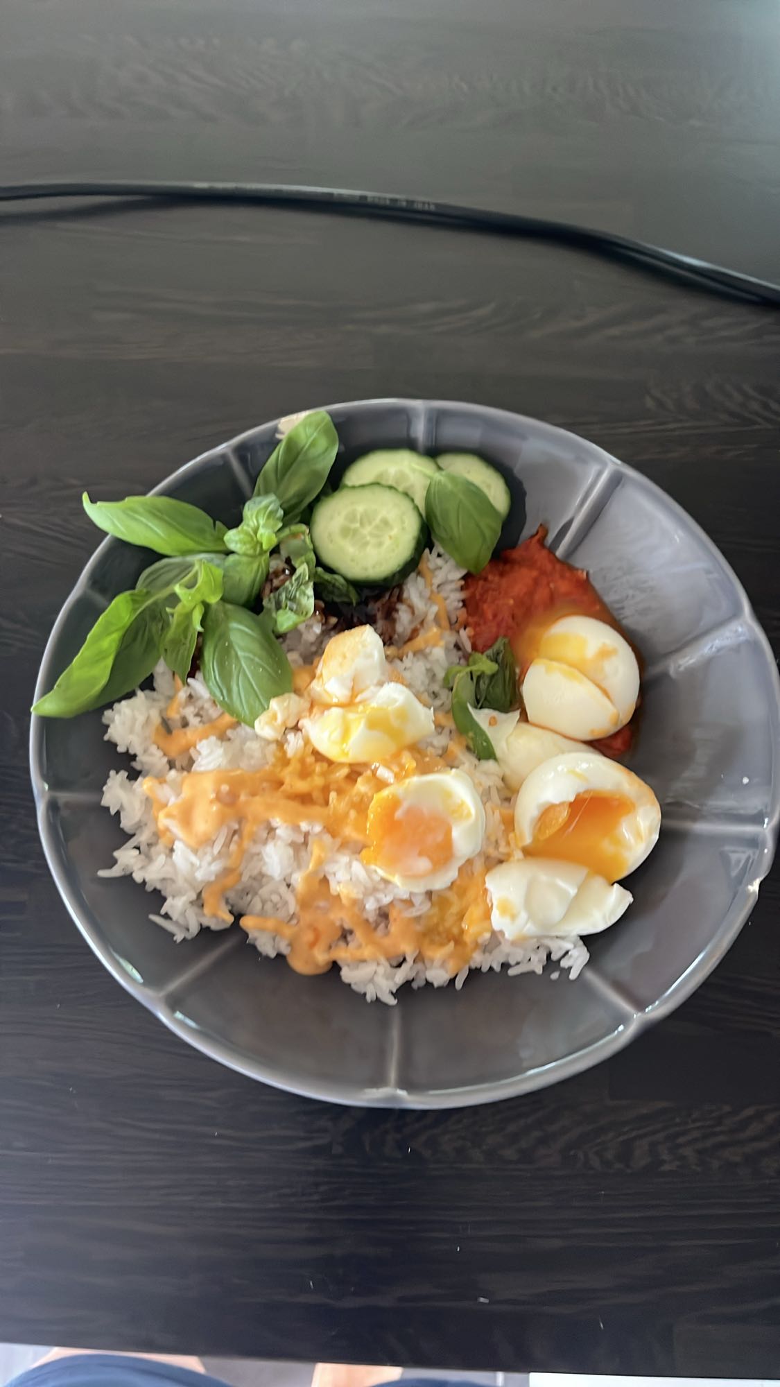 Ris med ägg och grönsaker