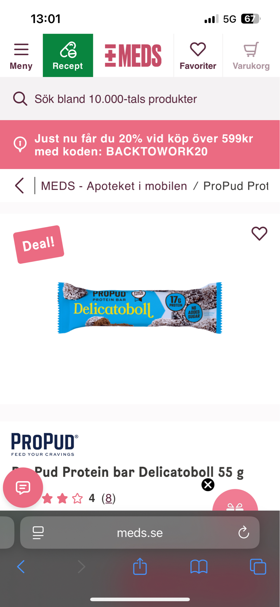 ProPud Delicatoboll bar