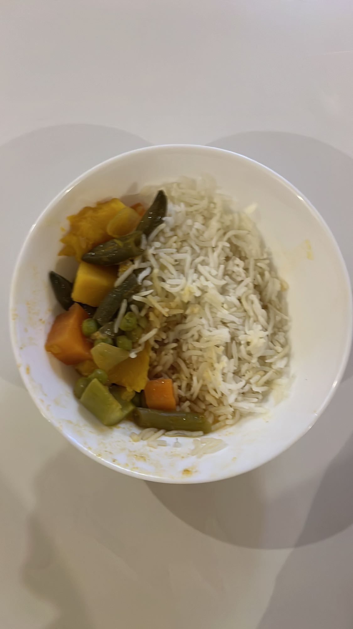 Rice with mixed veggies