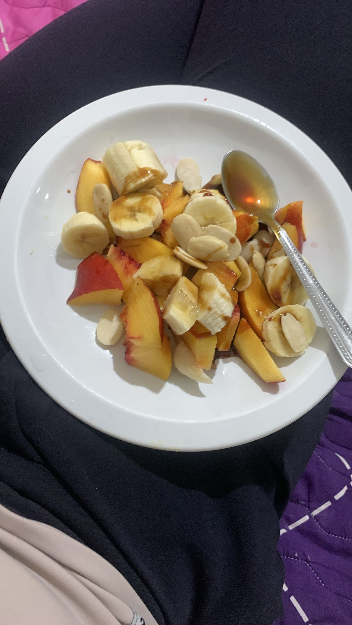 Banana Peach Nut Salad