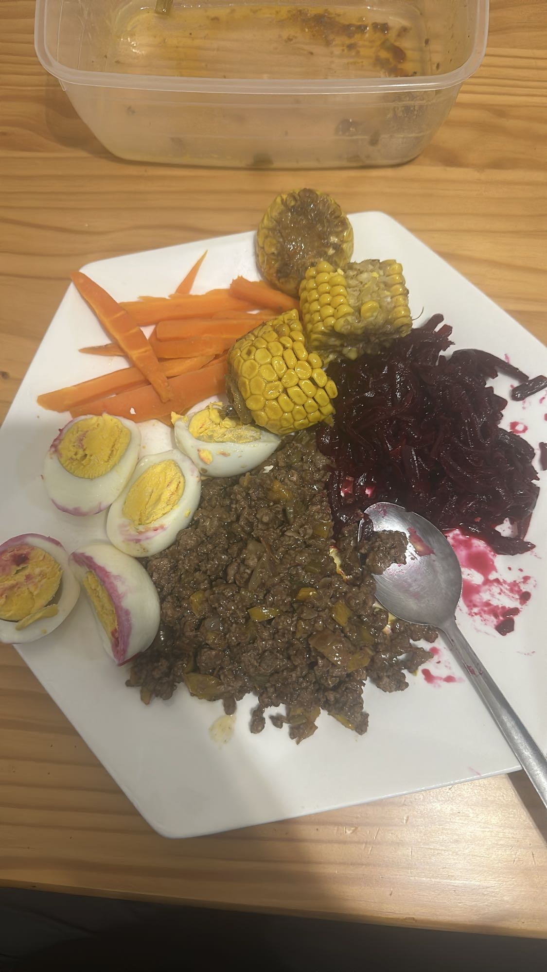 Beef, Egg & Veggie Plate