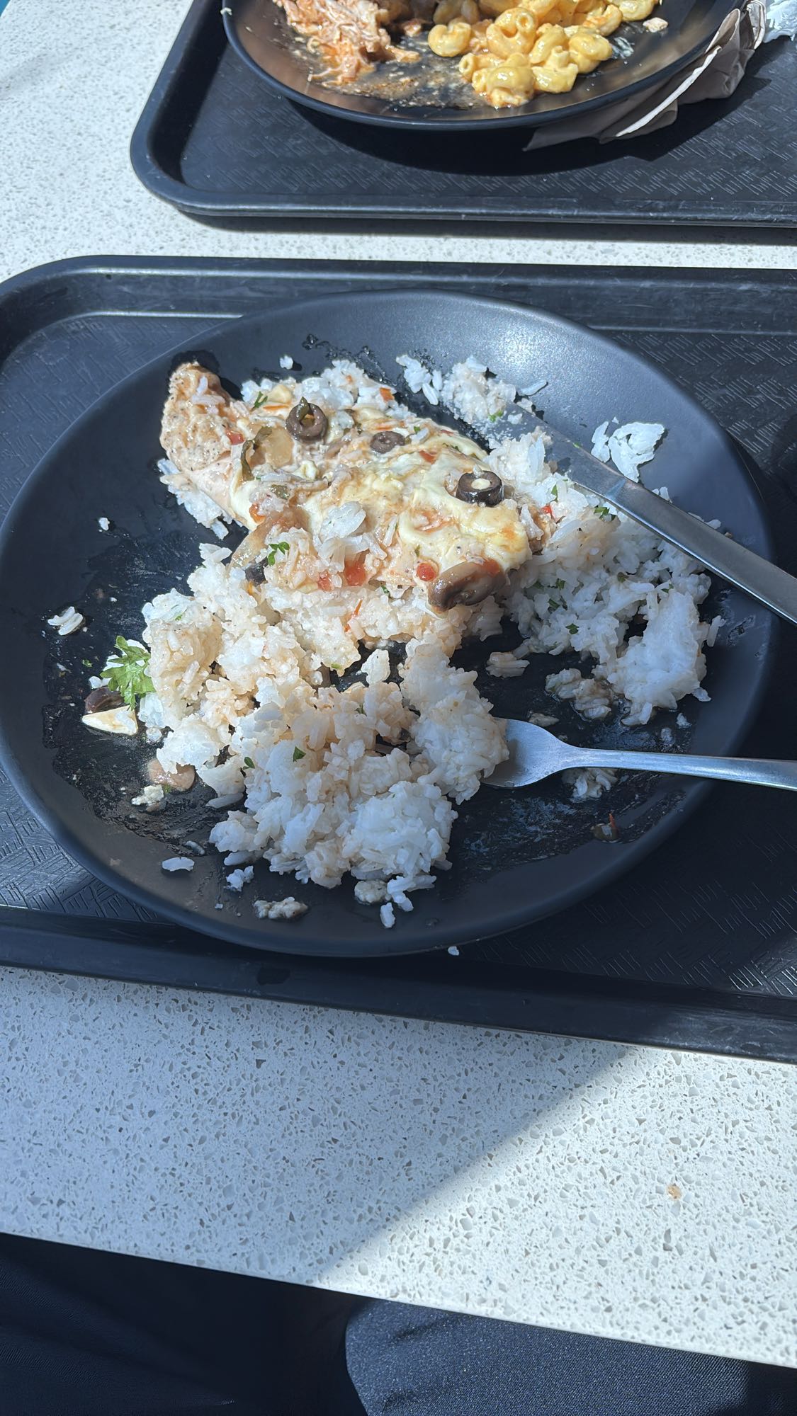 arroz con tortilla y queso