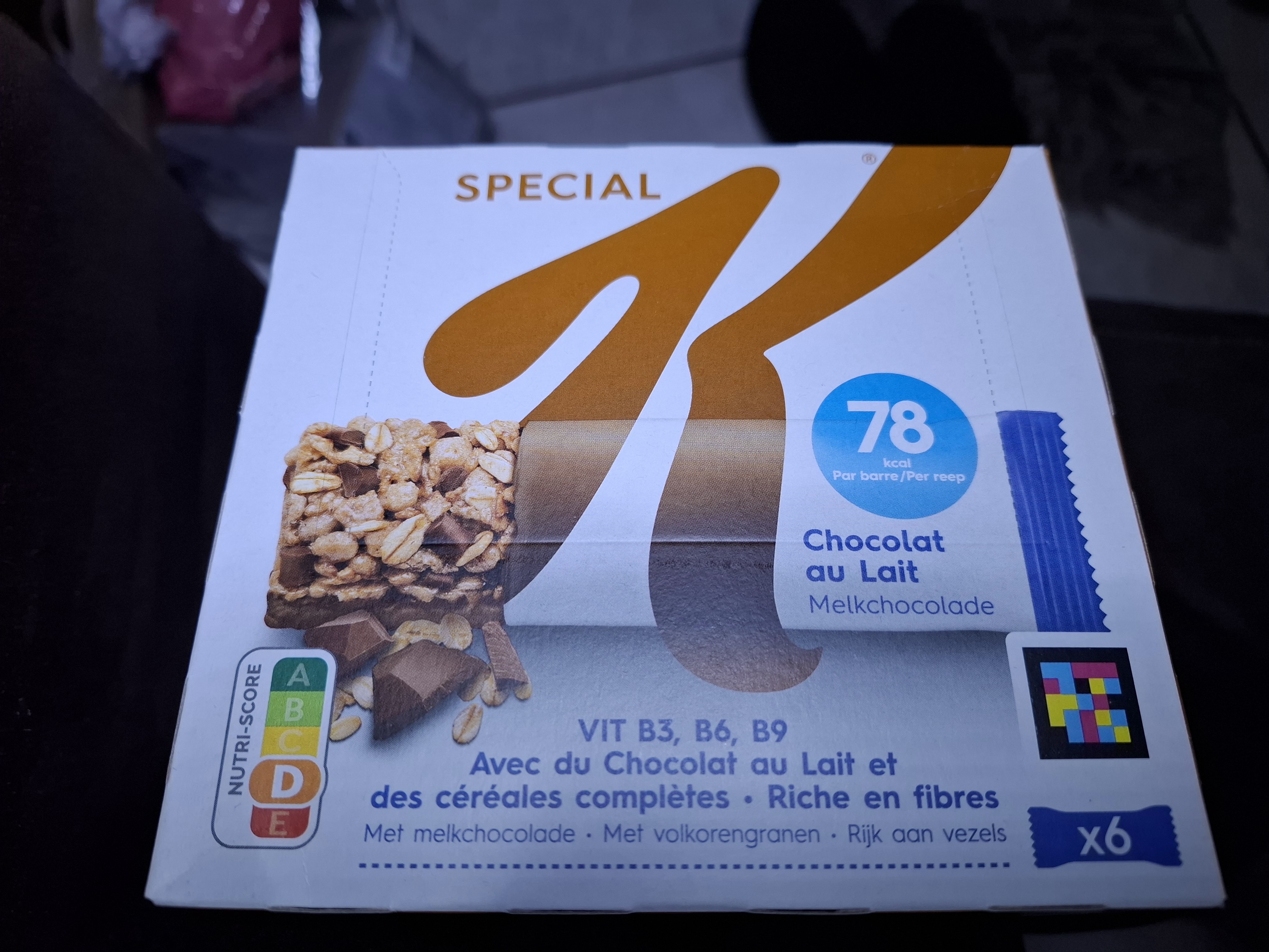 Barre céréales chocolat lait