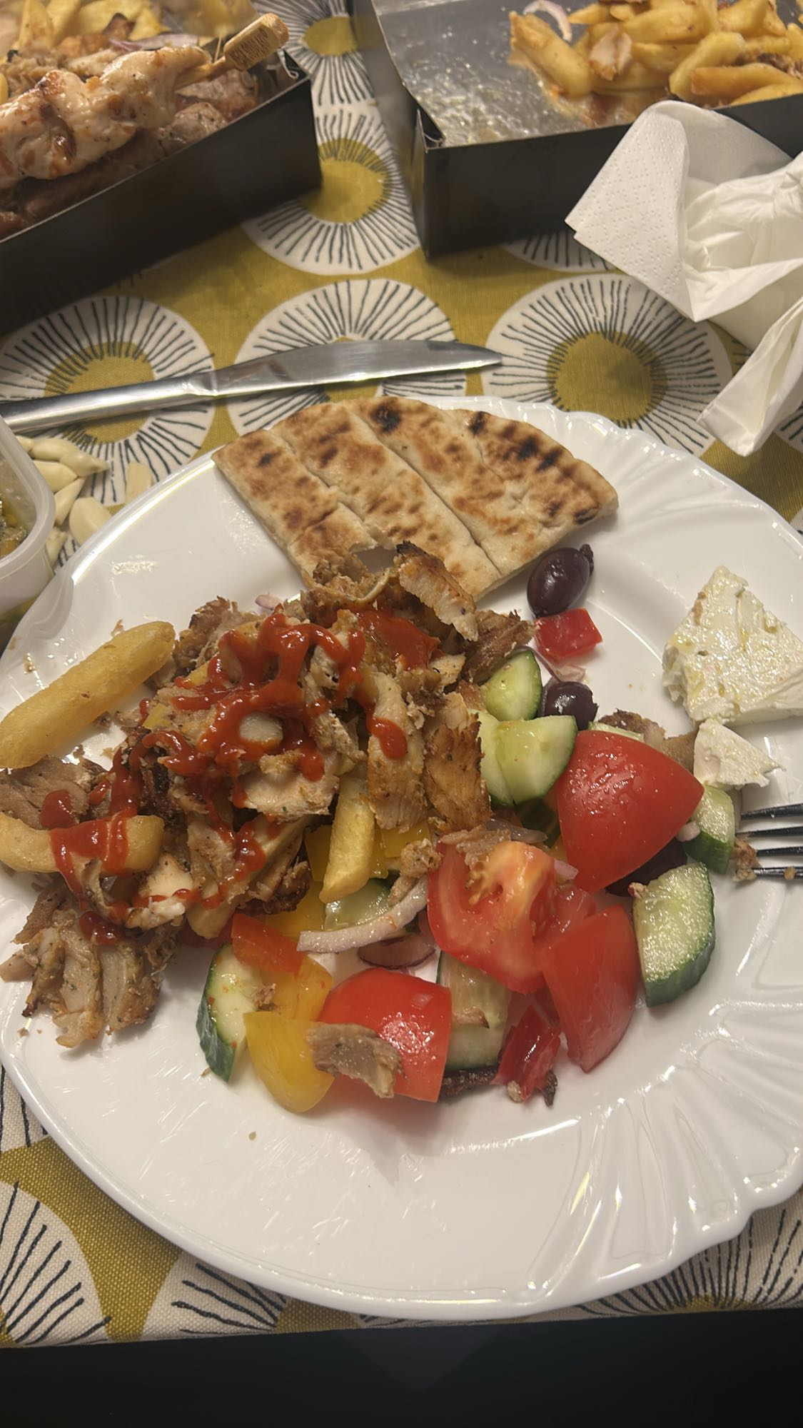 Chicken gyro plate