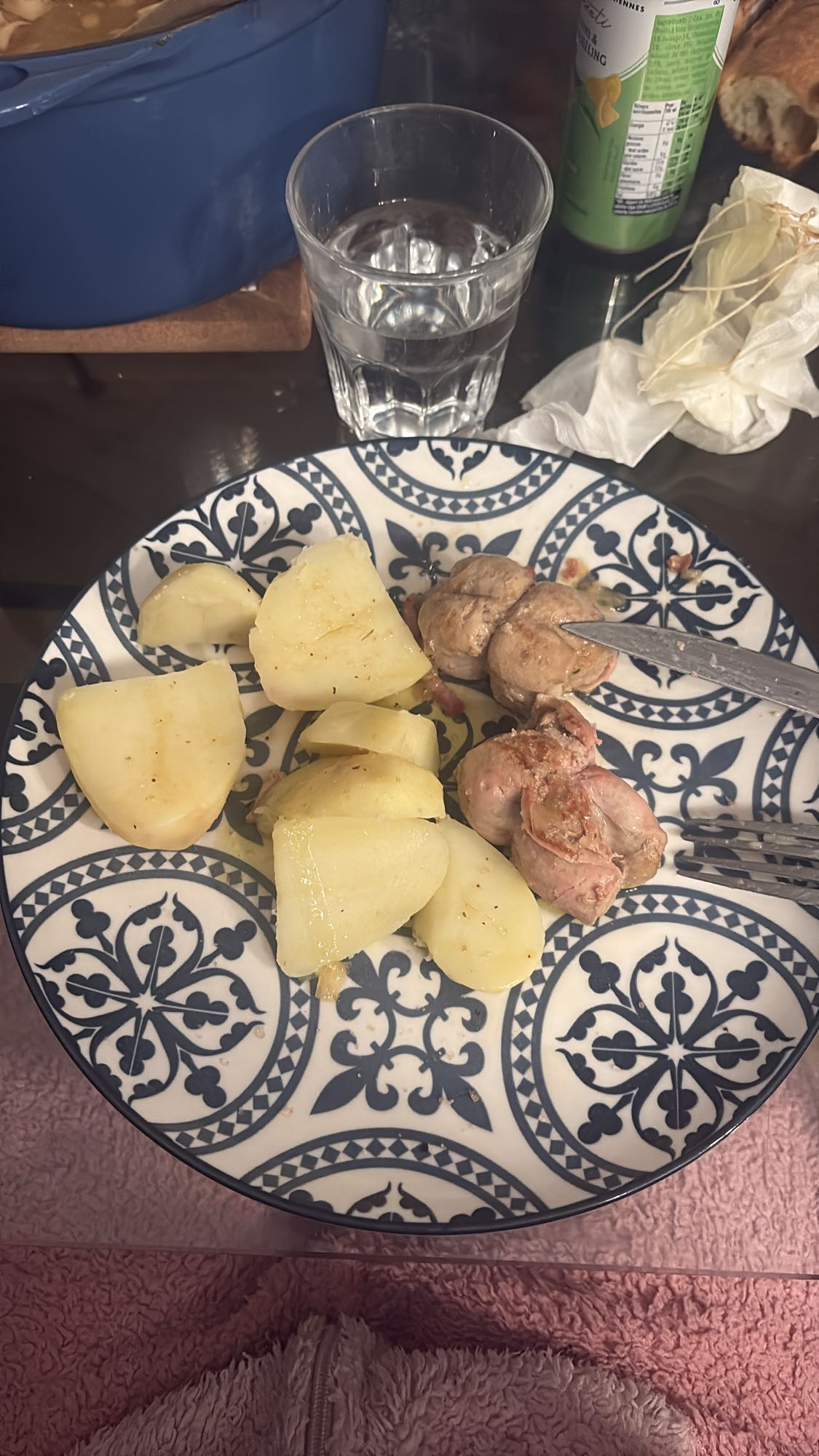 Rognons et pommes vapeur