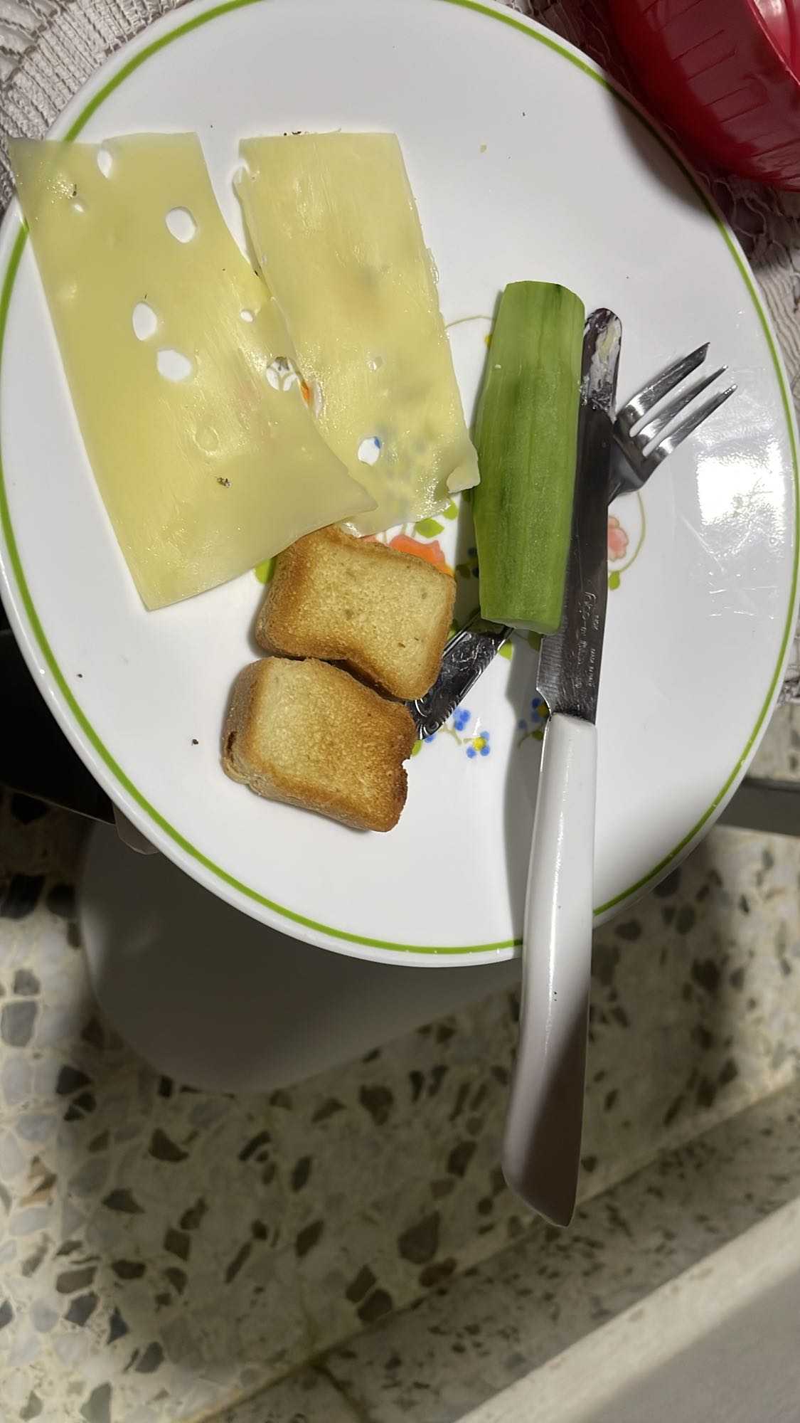 Cheese, toast & cucumber