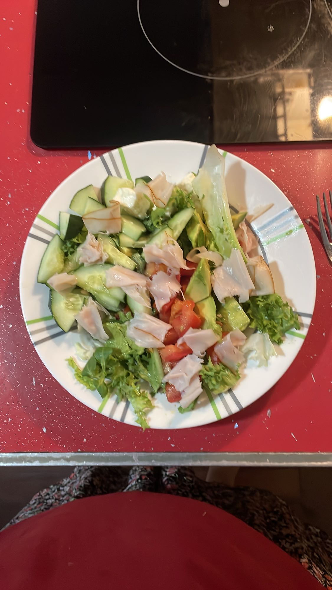 ensalada de pavo y verduras