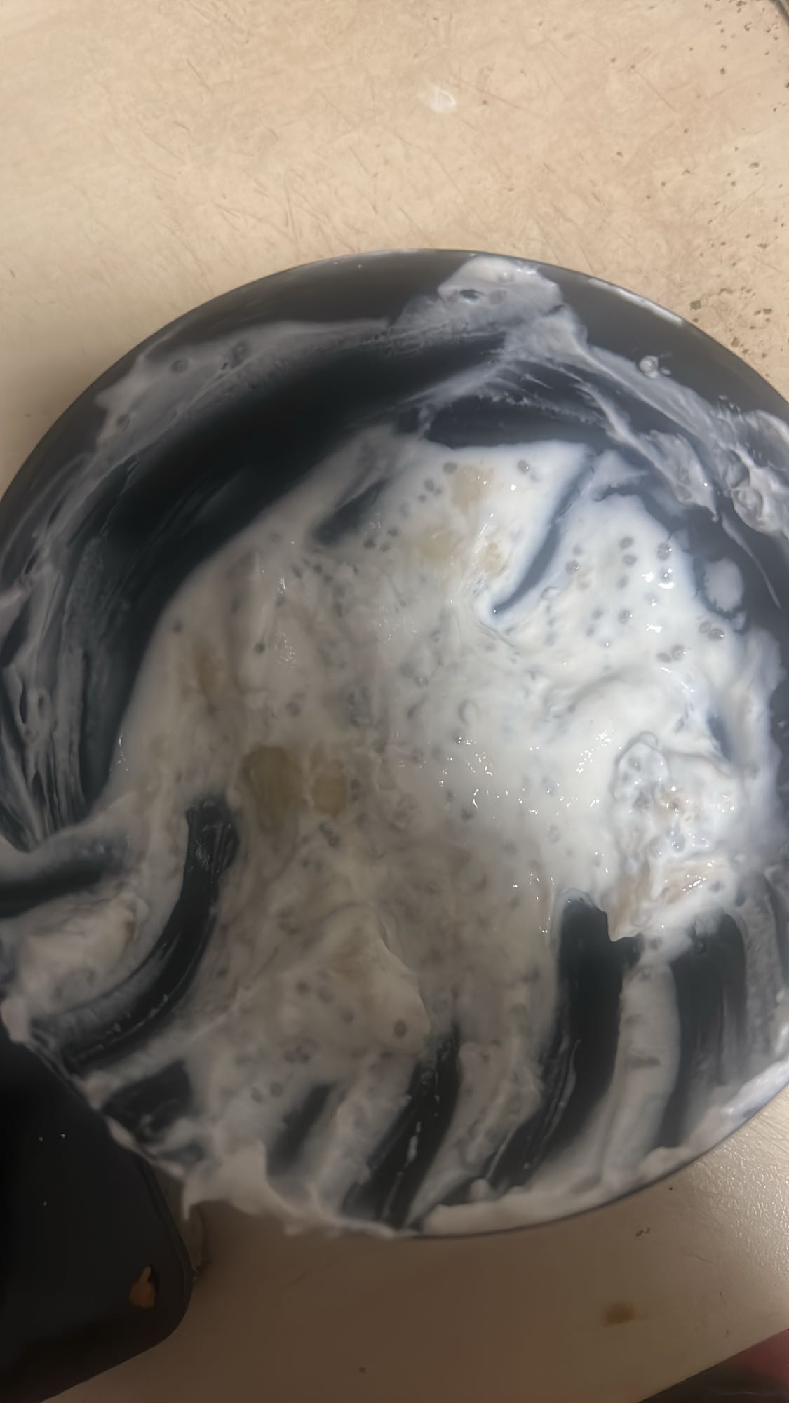 Yoghurt met banaan en tapioca