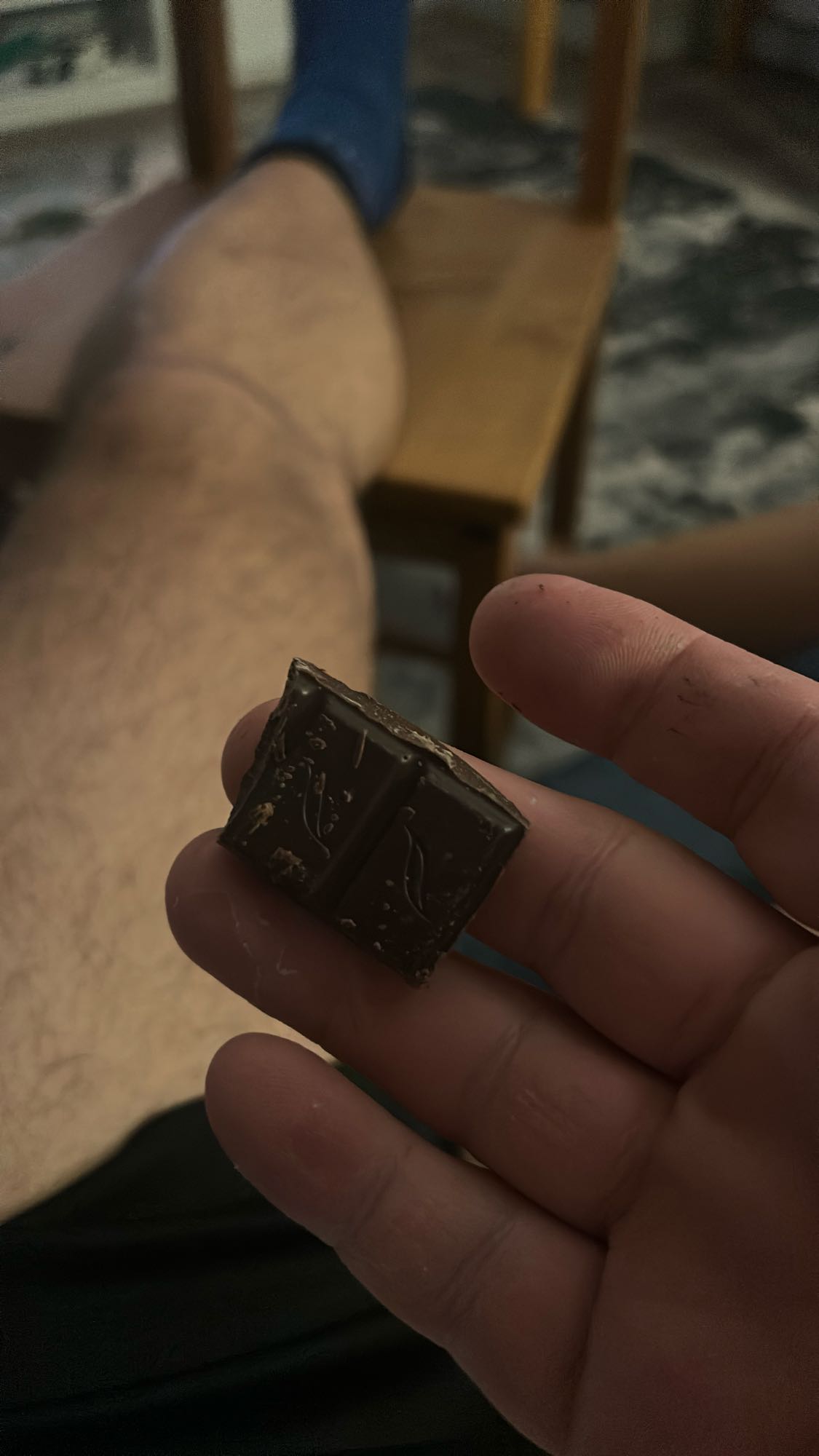 Dark chocolate piece