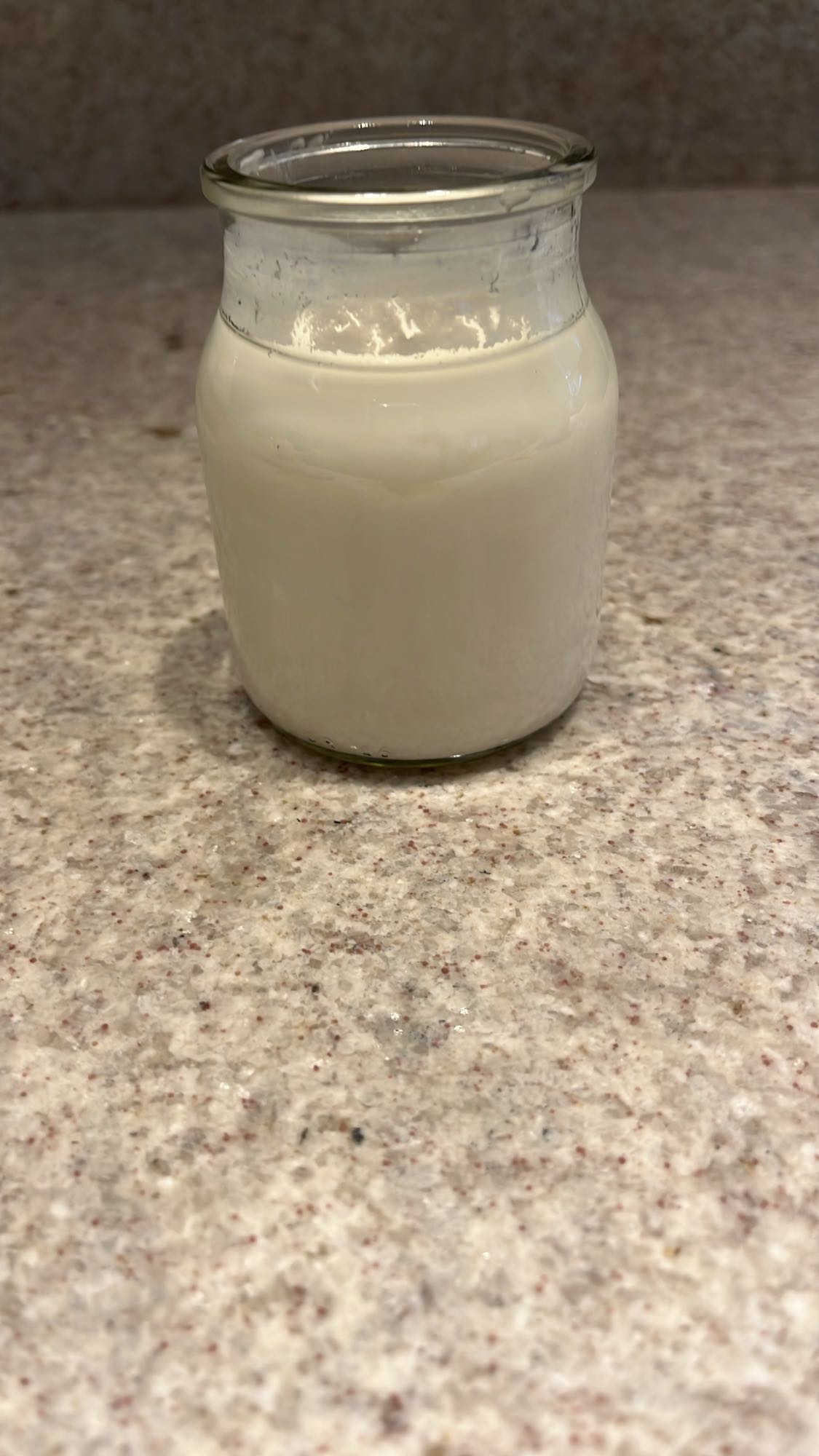 vaso de yogur natural