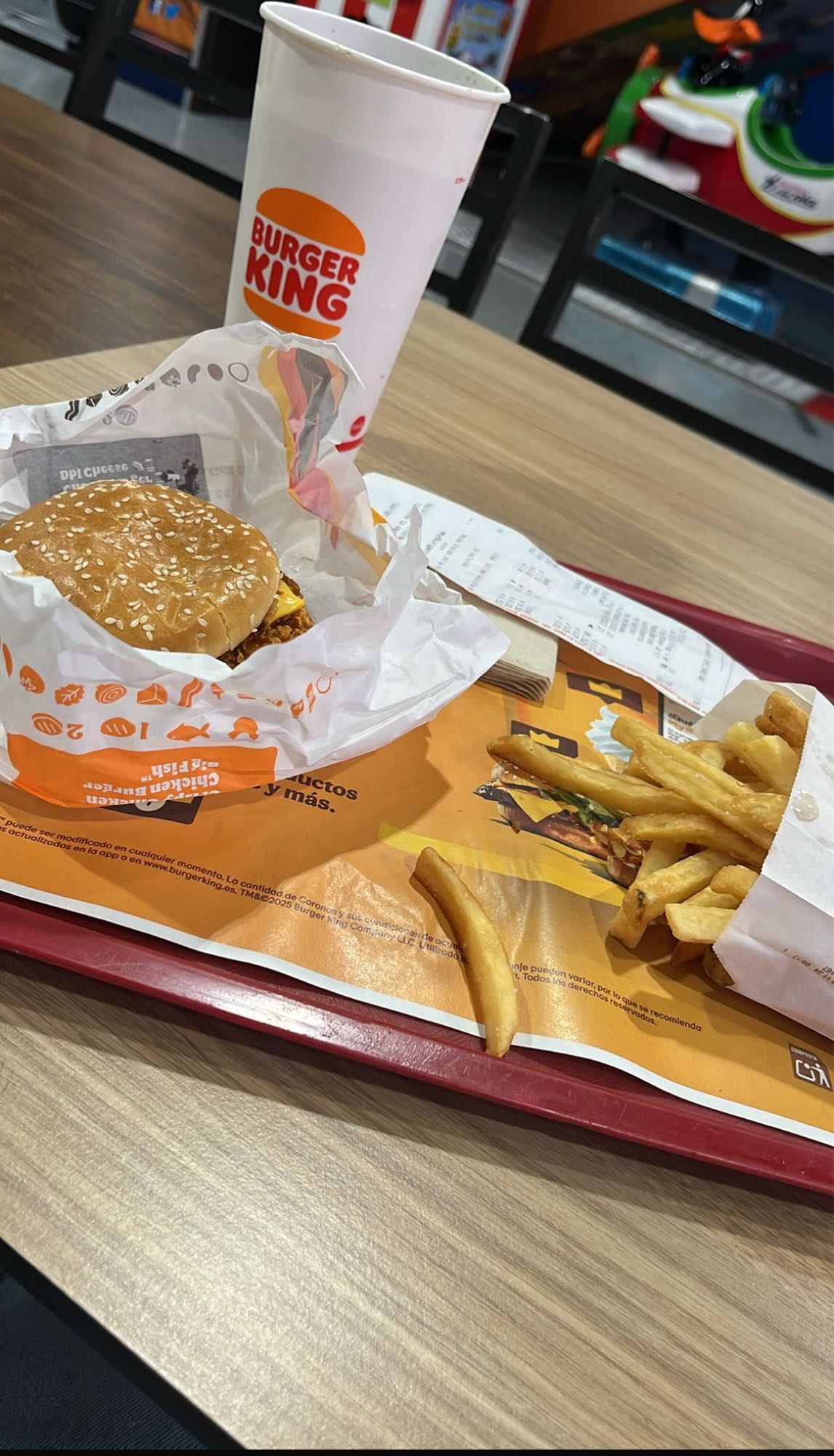 Combo hamburguesa BK