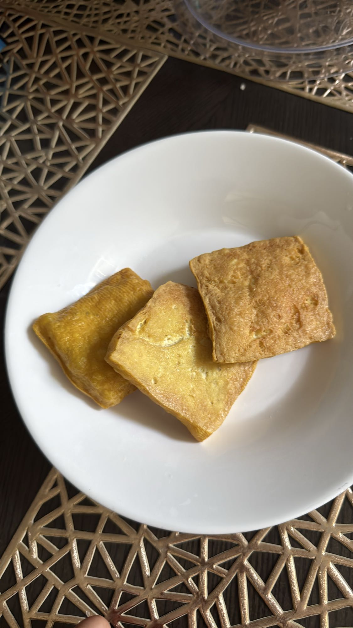 Fried plantain and egg squares