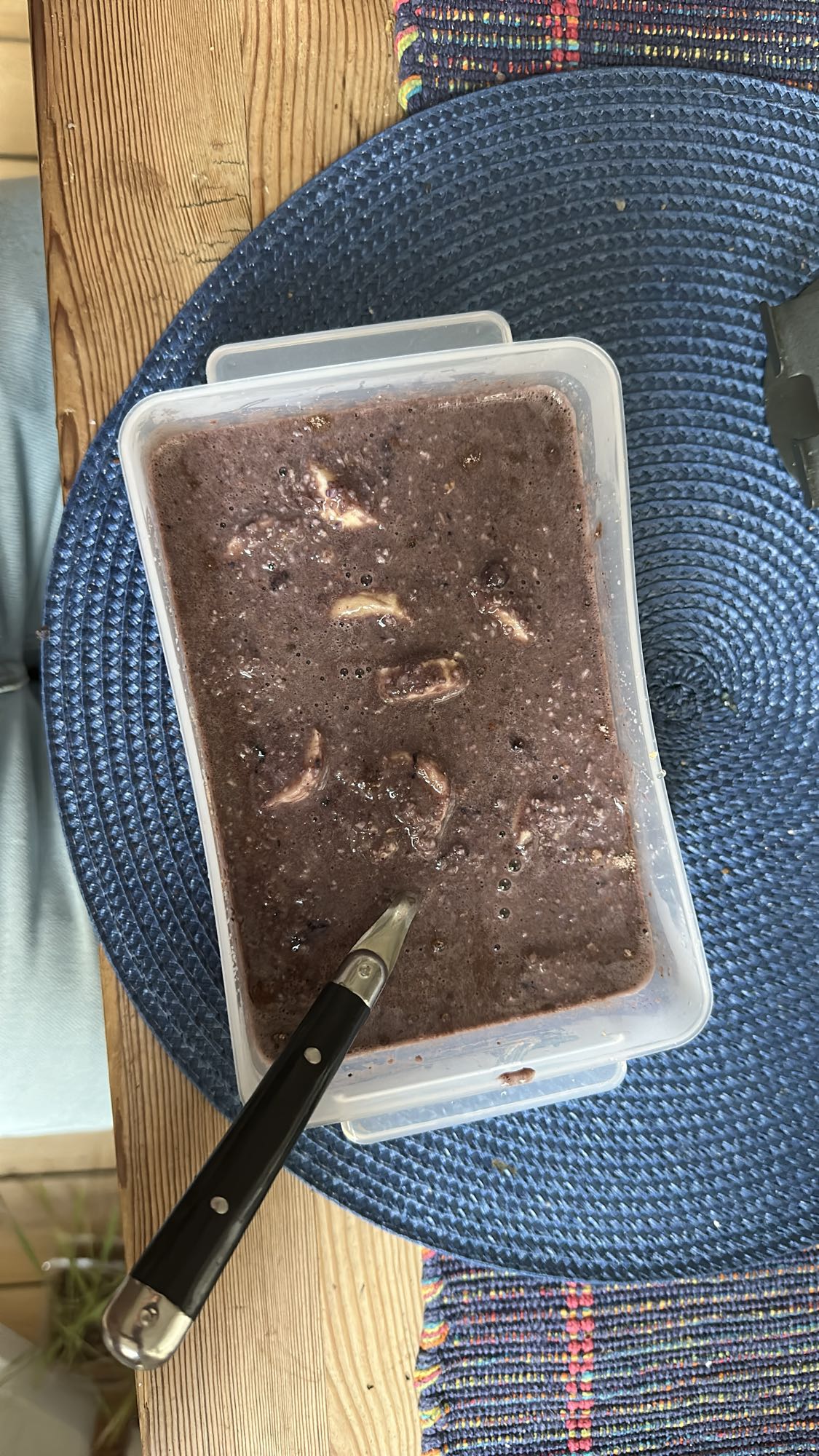 Blåbärsgröt med banan