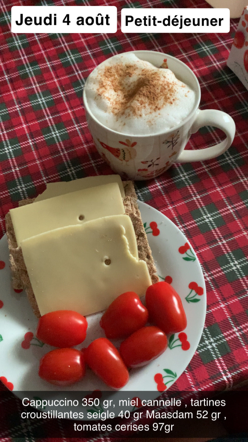 Petit-déjeuner cappuccino