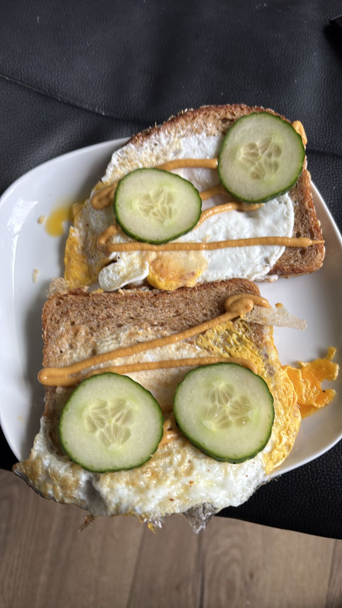 Eggtoast med agurk