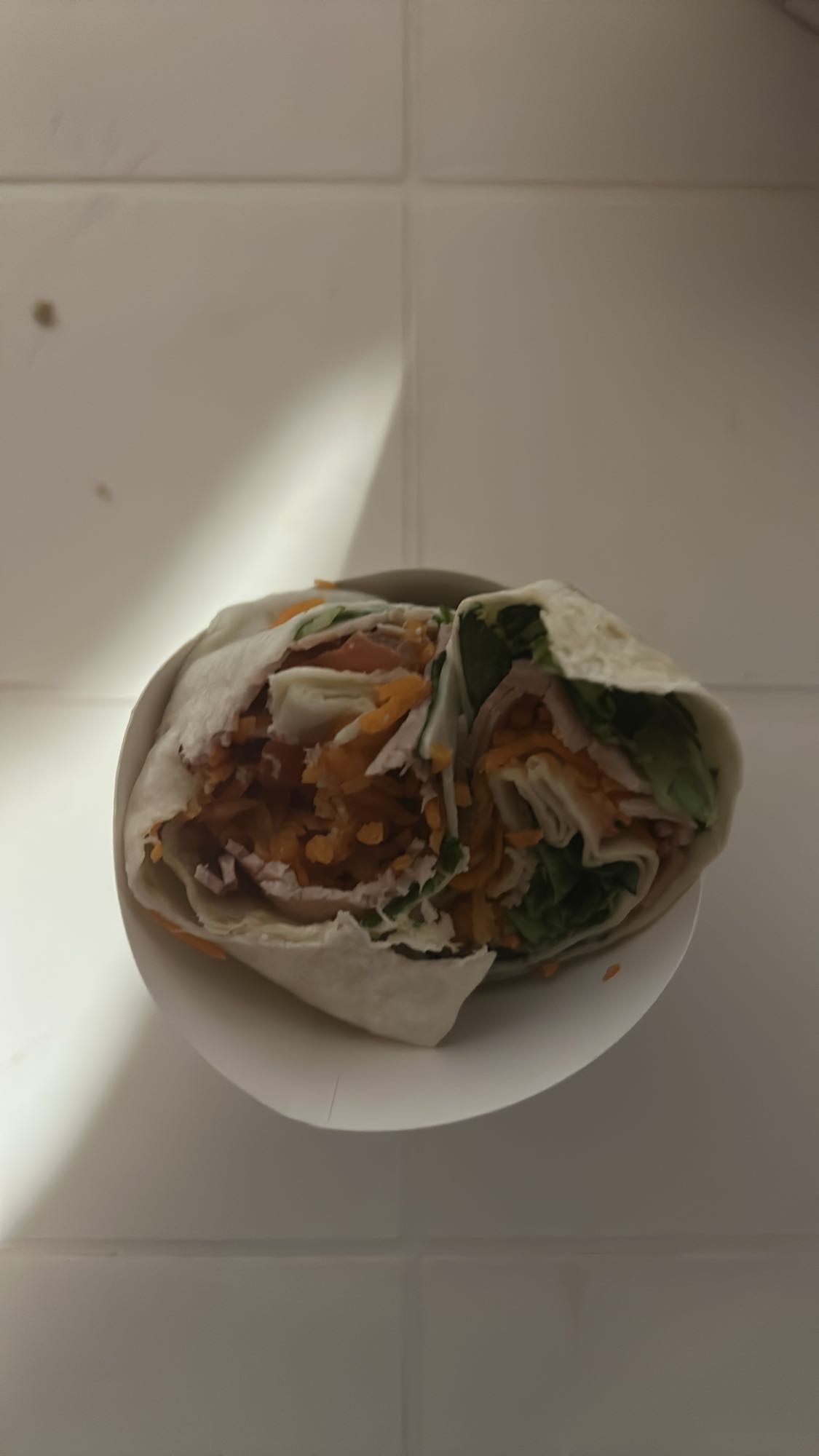 wrap à la dinde et légumes