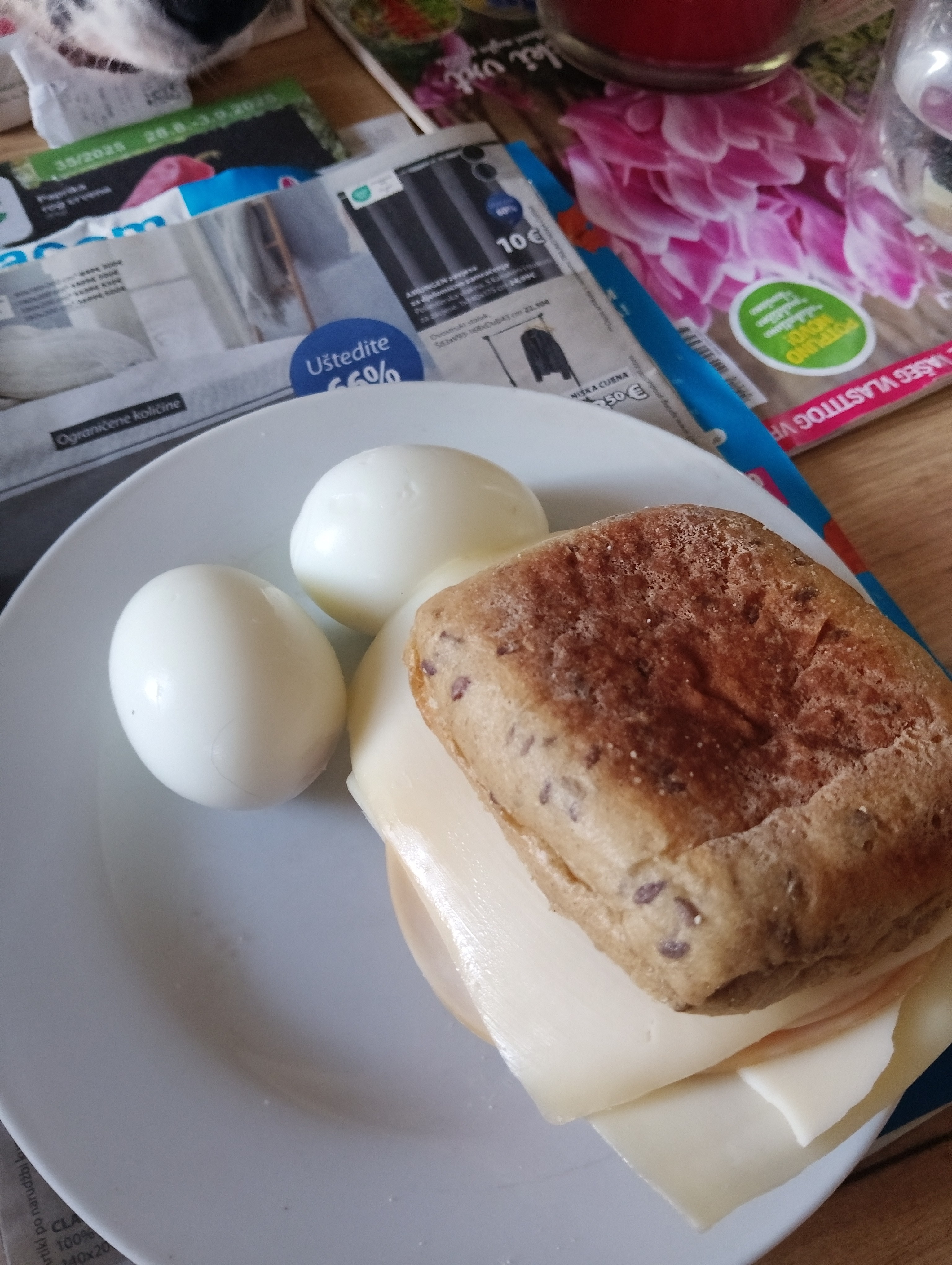 Eggs and Cheese Sandwich