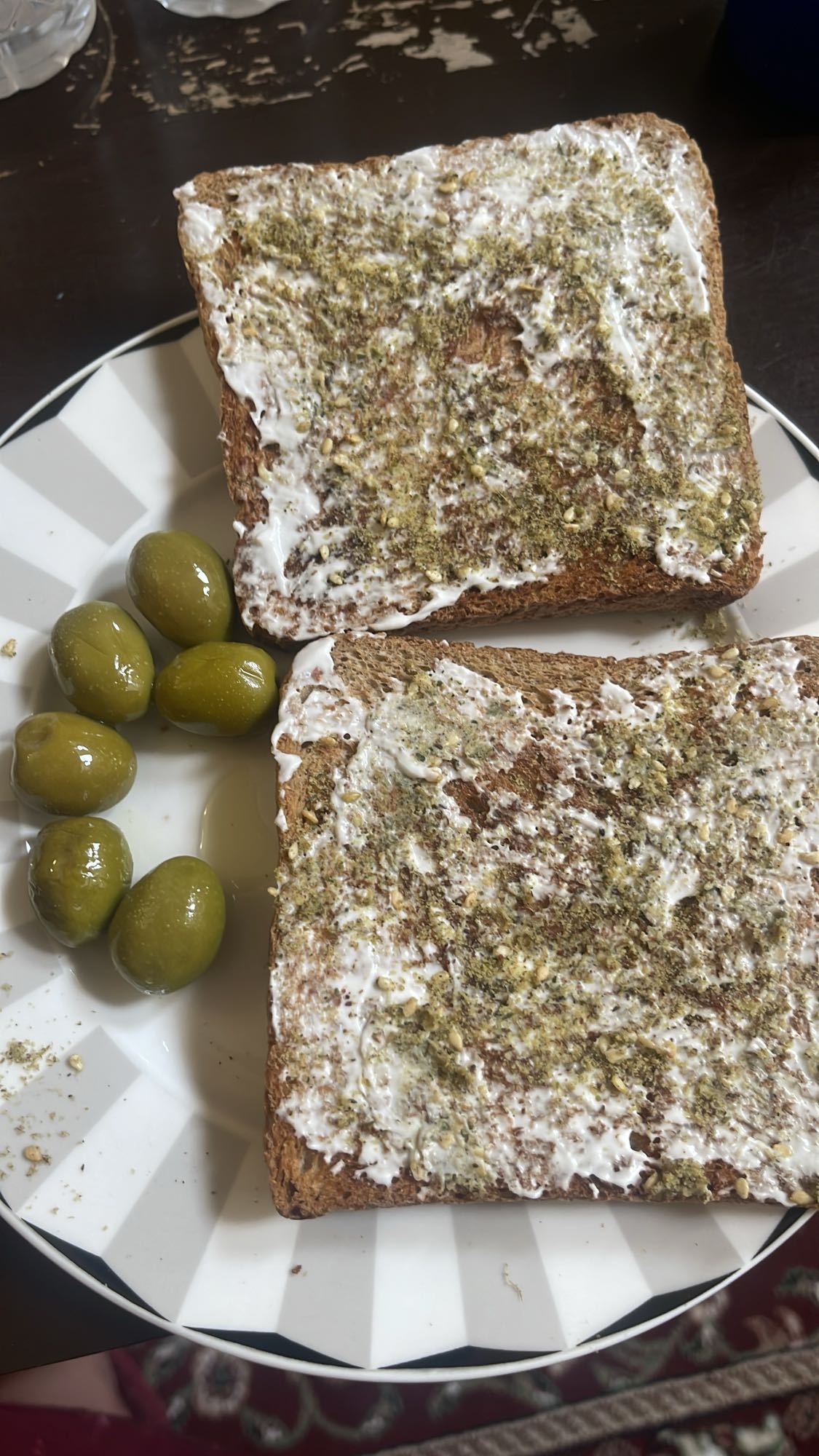 Labneh Toast with Olives