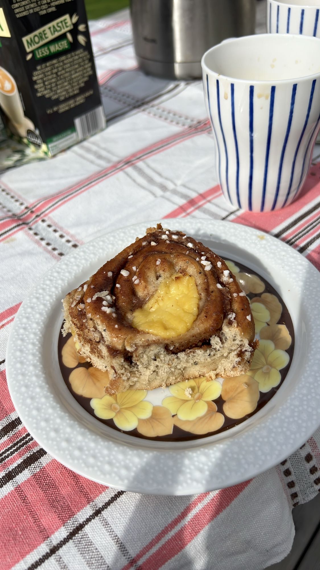 Kanelbulle med vaniljkräm