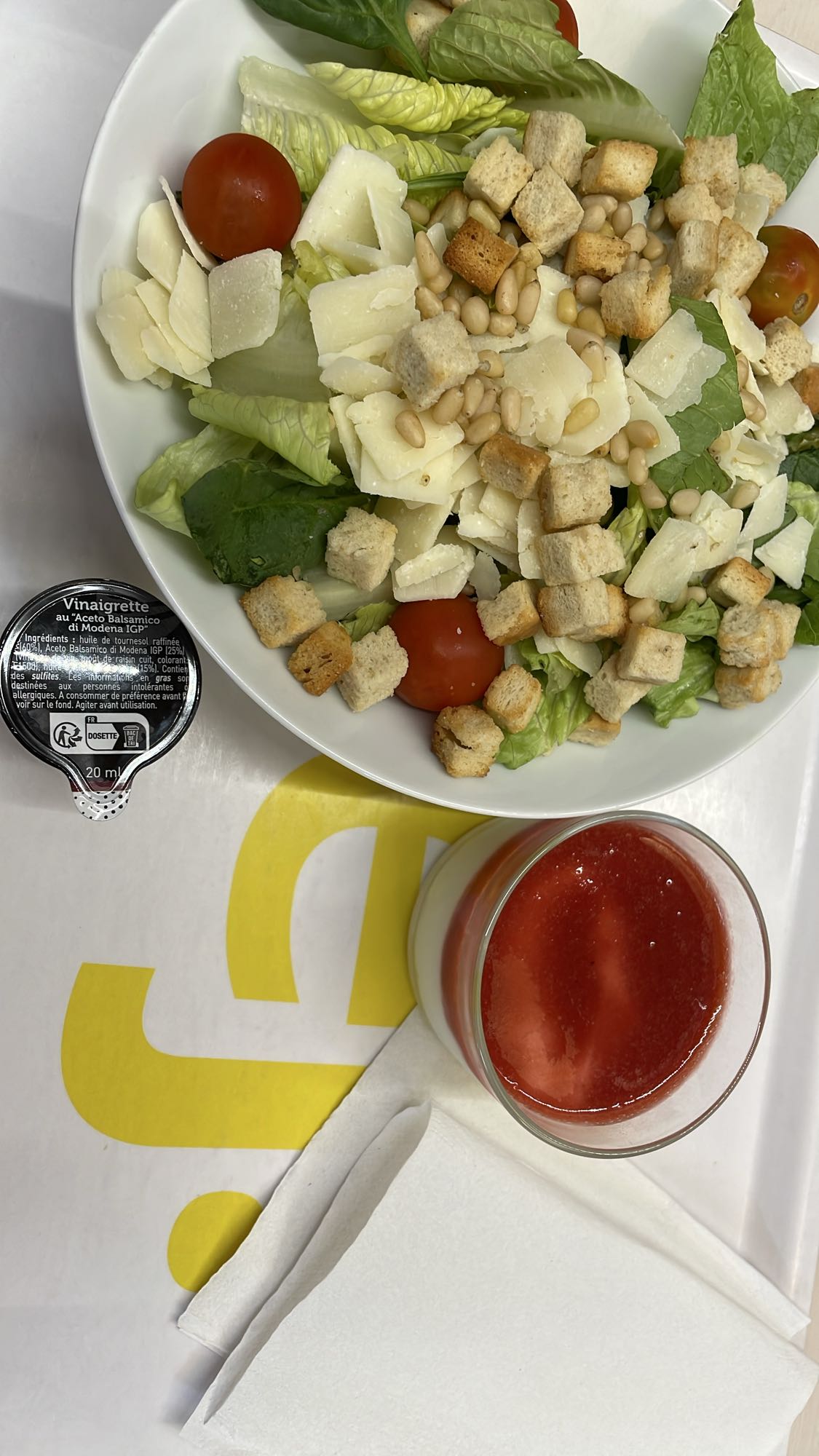 Salade croquante et dessert