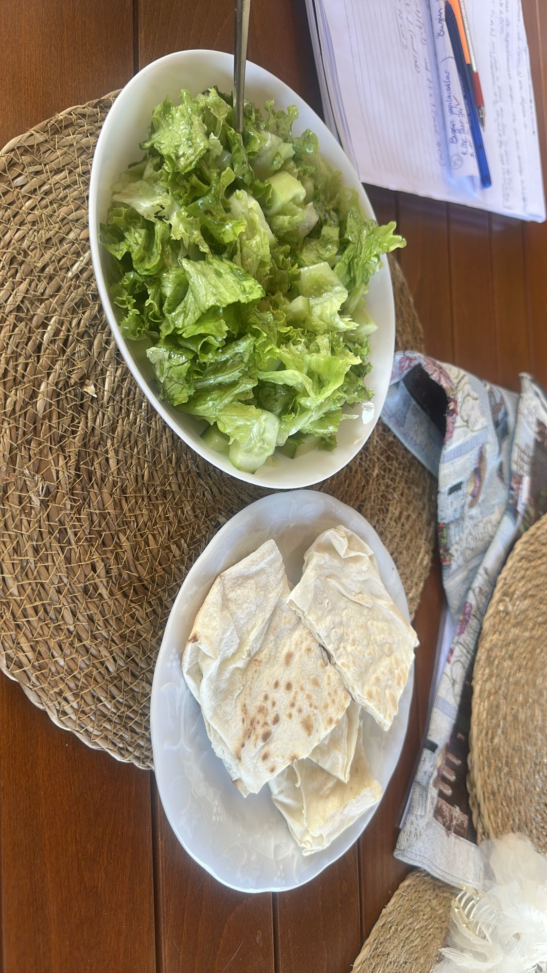 Flatbread and Green Salad