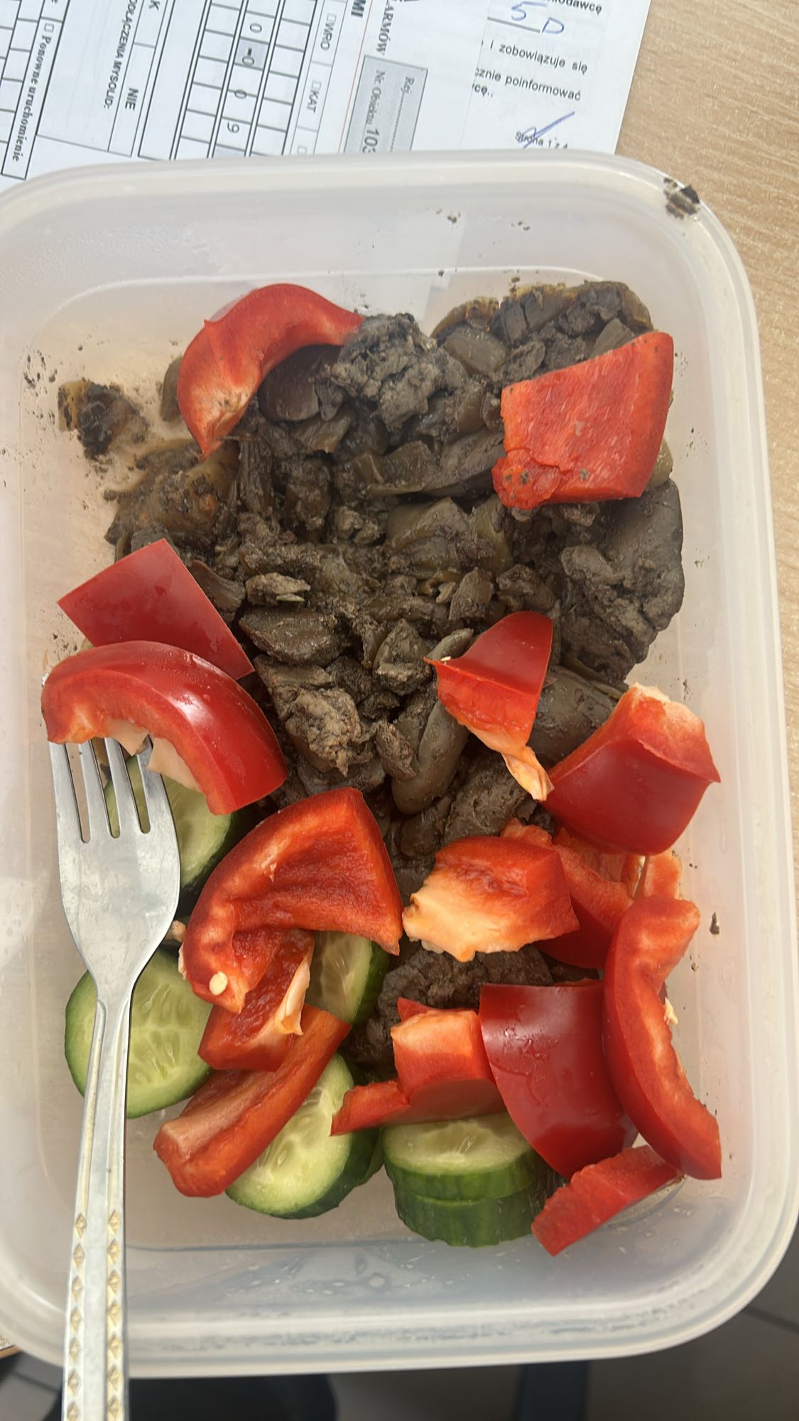 Wątróbka z warzywami