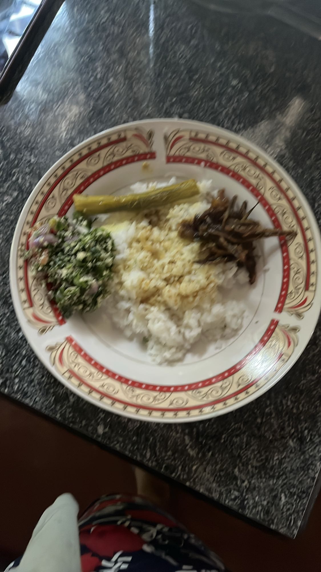 Rice with veg and fish