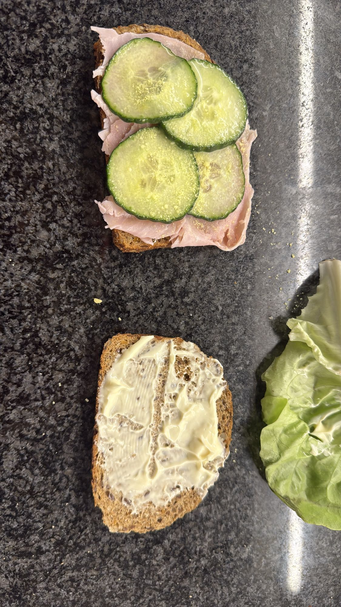 ham komkommer boterham