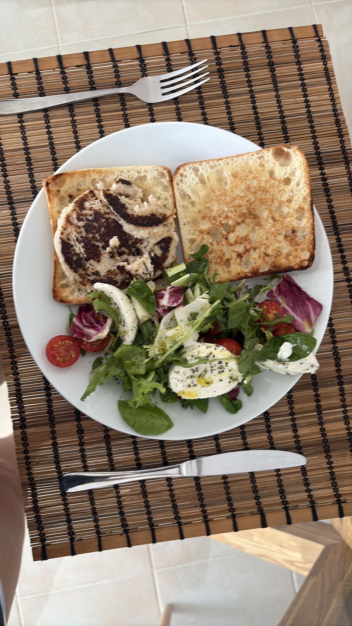 Hake and Prawn Sandwich & Salad