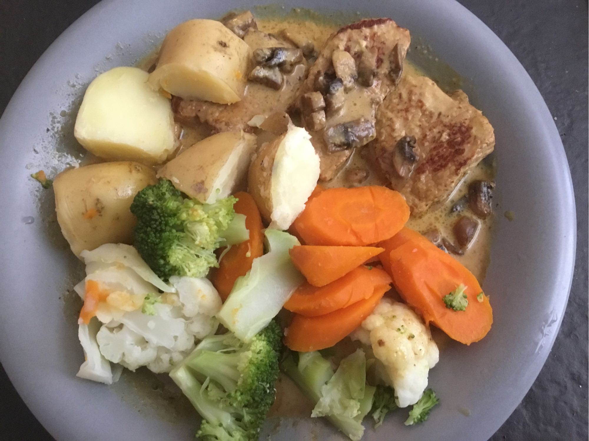 Fläskkotlett med grönsaker