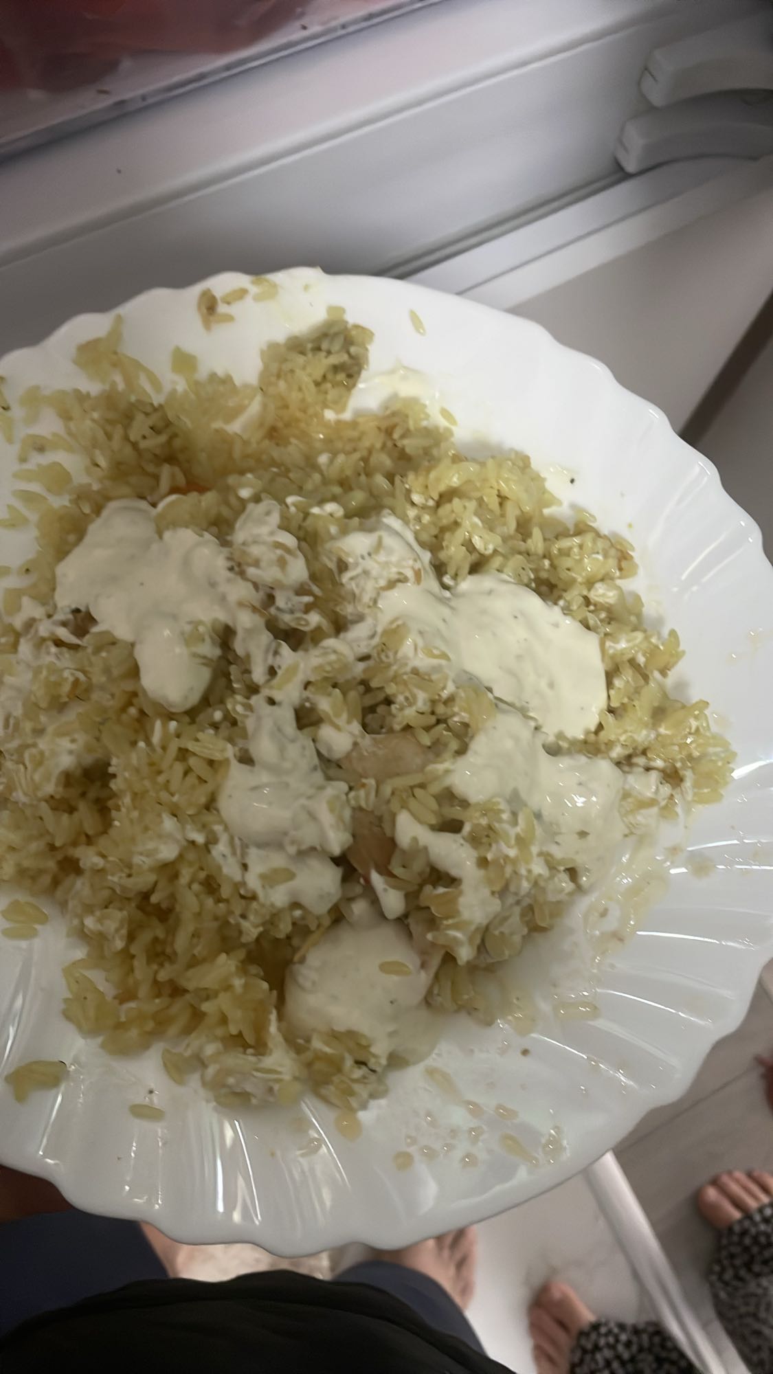 Chicken rice with sauce