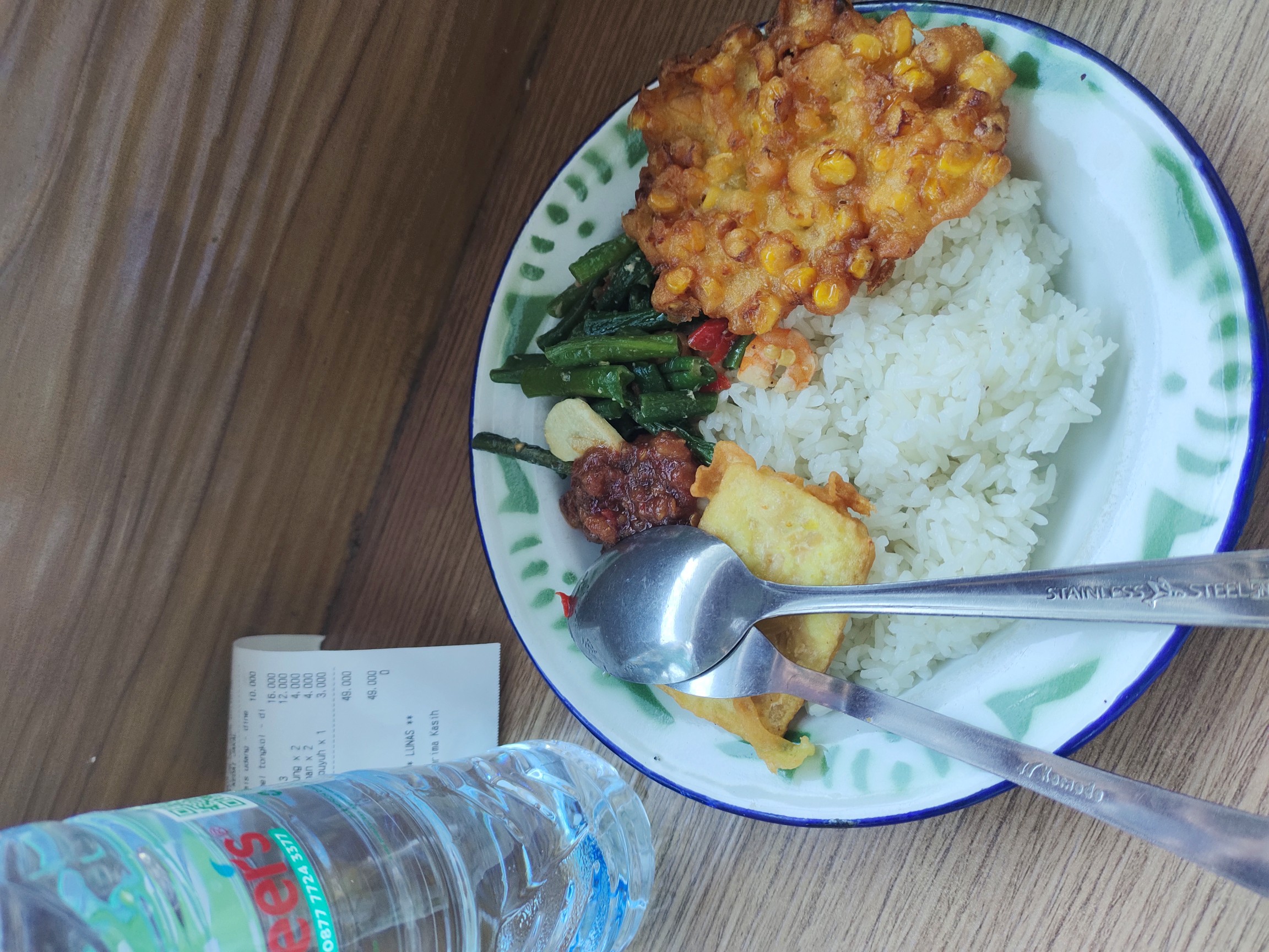 Rice with fritter & tofu
