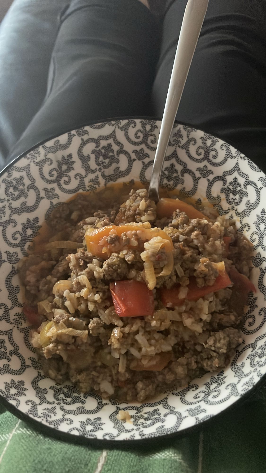 Rijst met gehakt en groenten