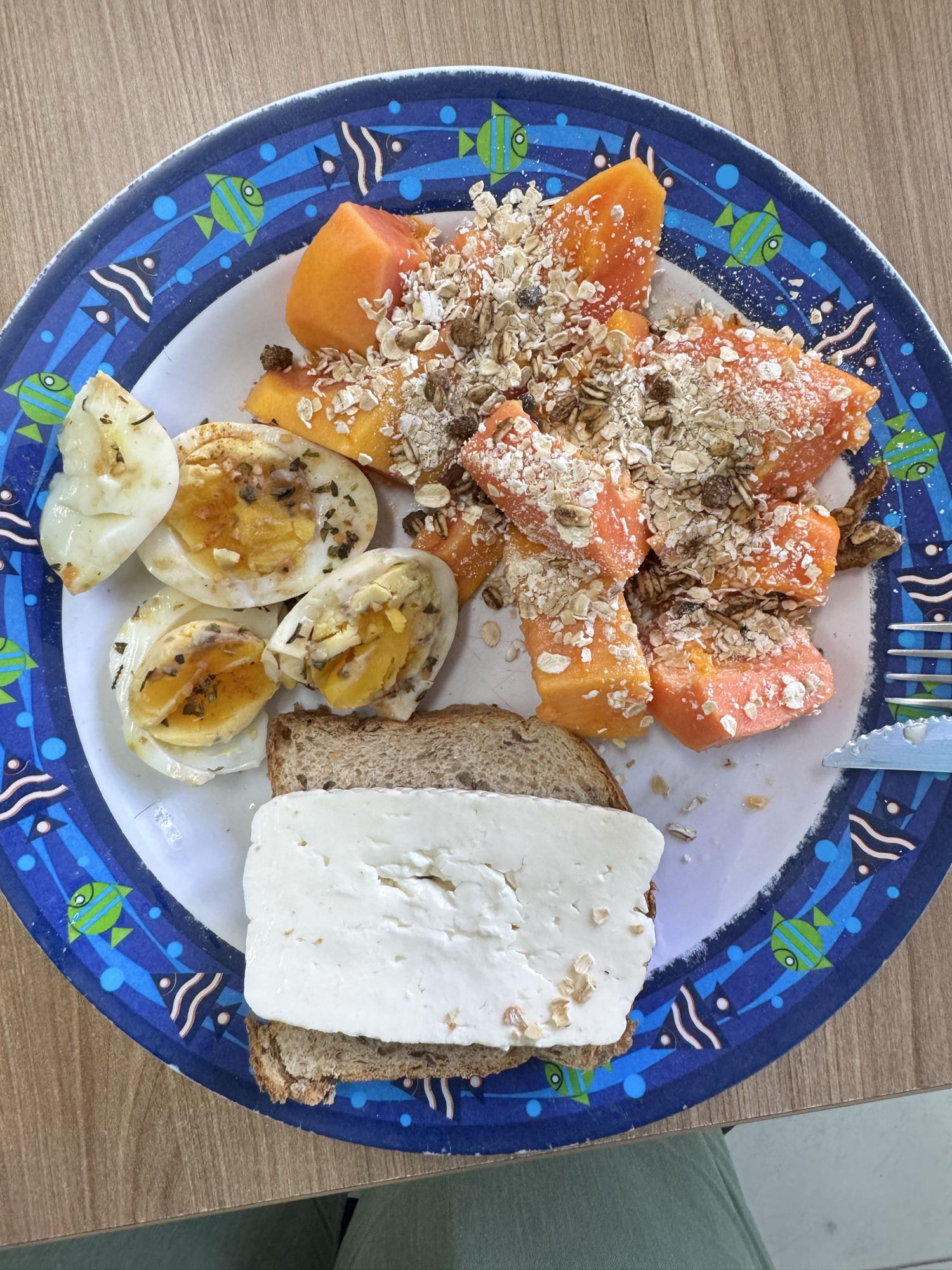 Café saudável com papaia