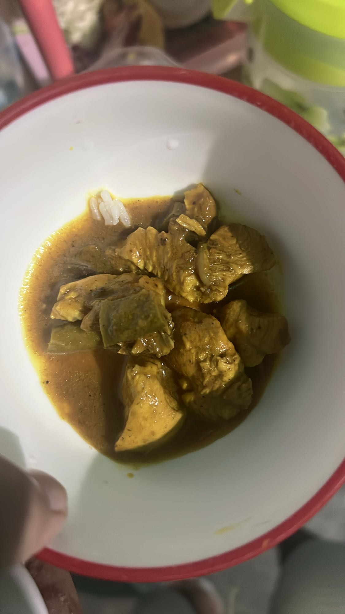 Chicken curry with rice
