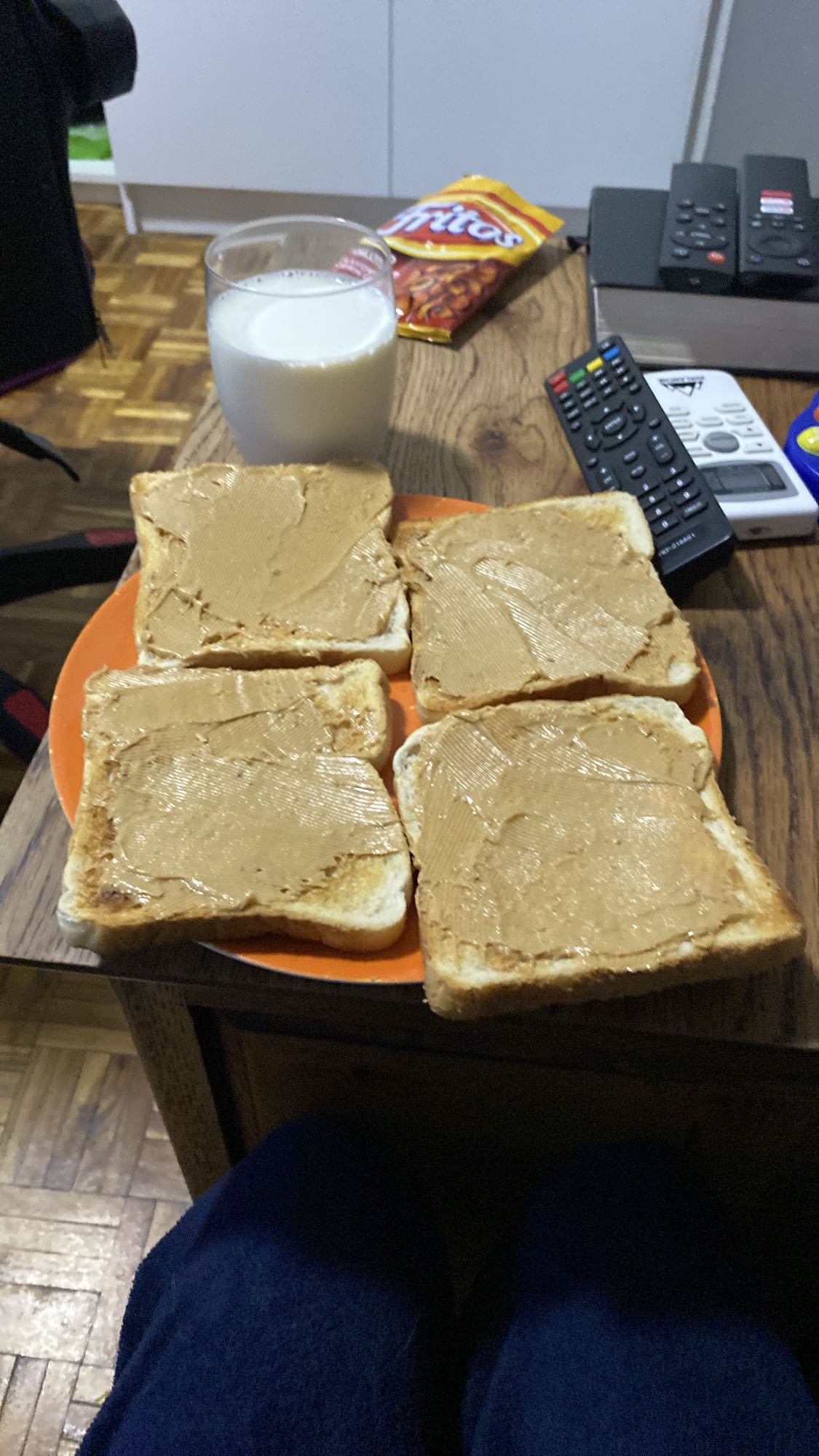 Peanut Butter Toast & Milk