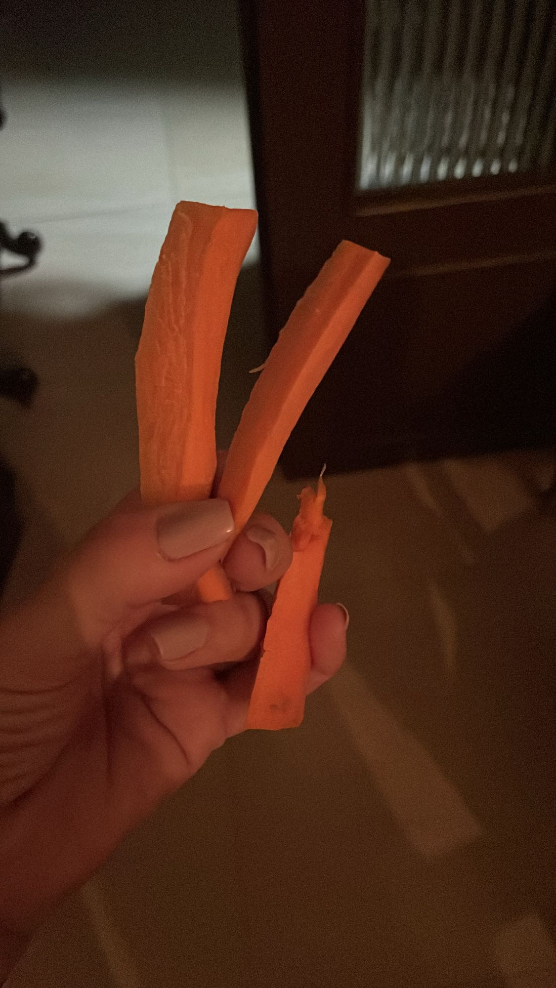 Carrot sticks snack